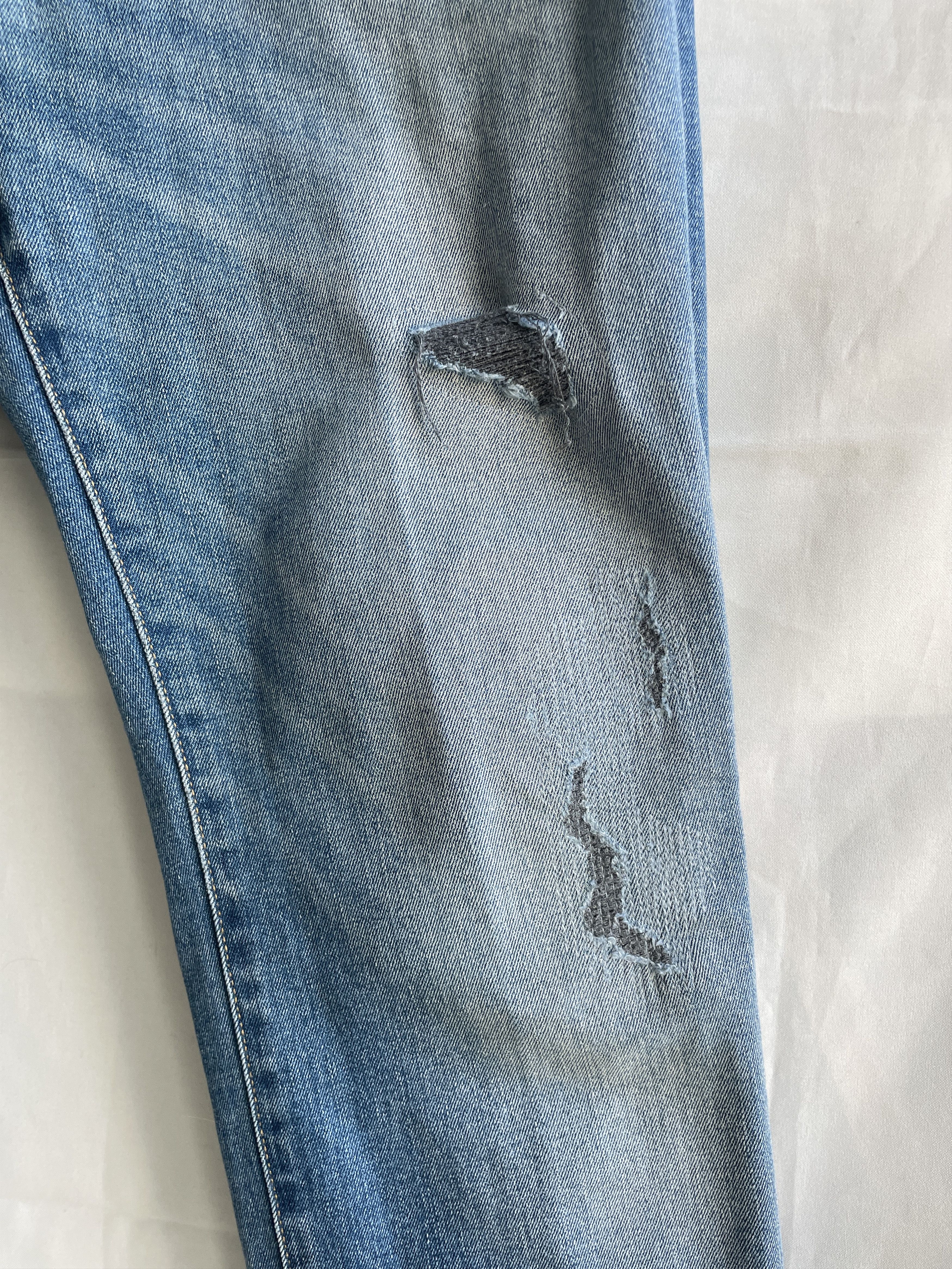 Hugo Boss Hugo Boss Orange Maine Distressed Repaired Stretch Denim Size US 32 / EU 48 - 11 Thumbnail