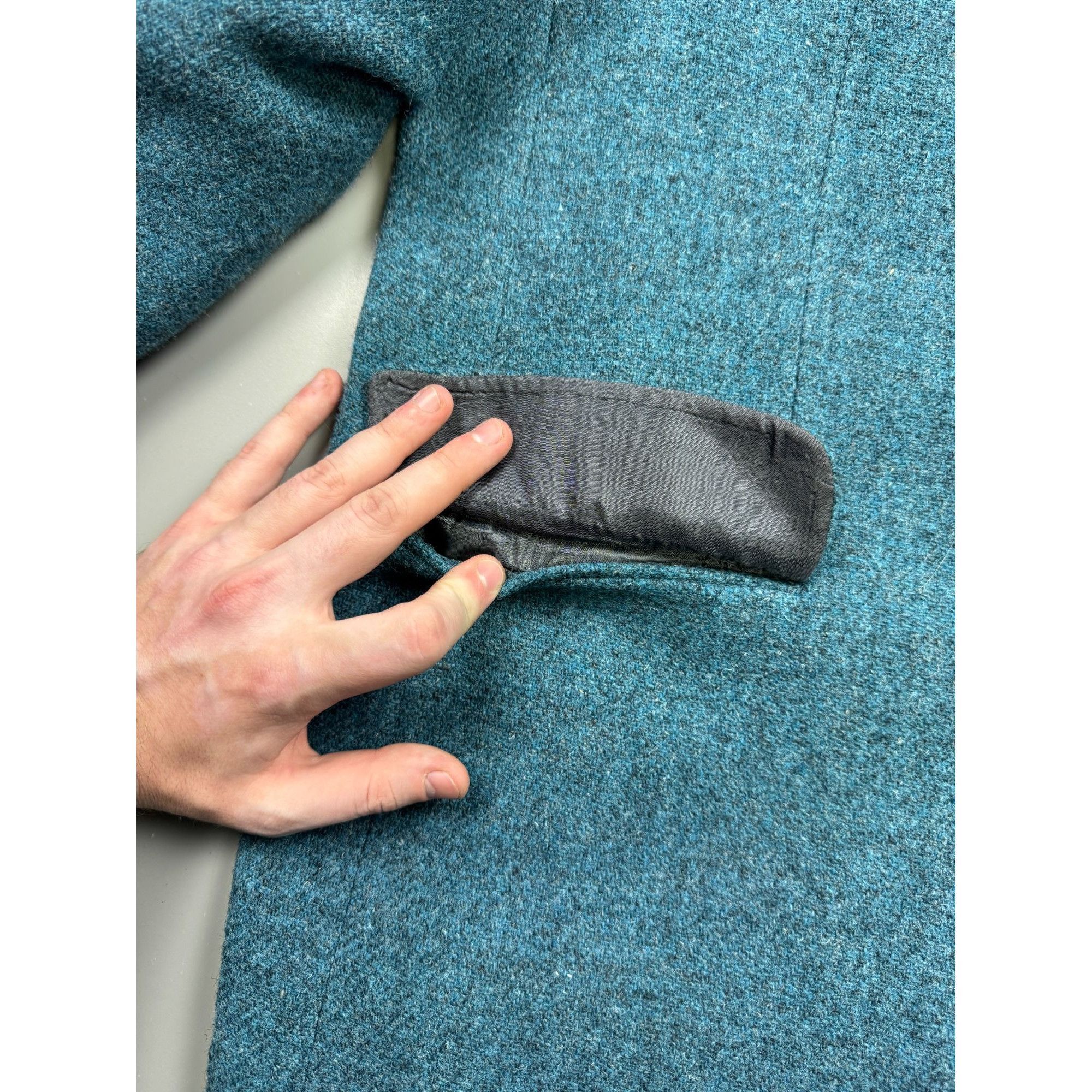 Harris Tweed Harris Tweed For Walbusch Teal Tweed Blazer (Y1244) Size 46R - 4 Thumbnail