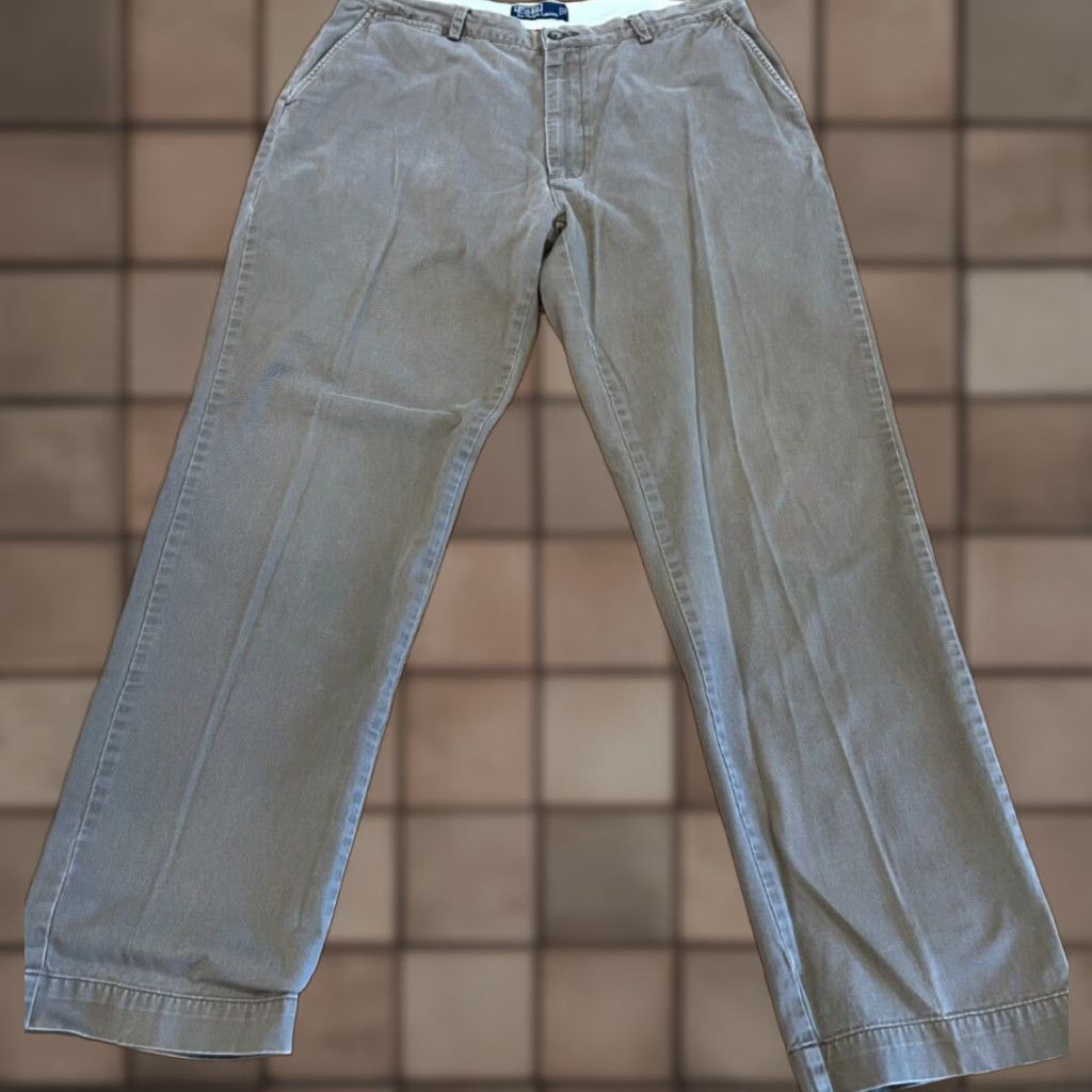 Polo Ralph Lauren VINTAGE Polo Ralph Lauren Chino Pants Mens 36x32 Brown Classic Designer Size US M / EU 48-50 / 2 - 1 Thumbnail