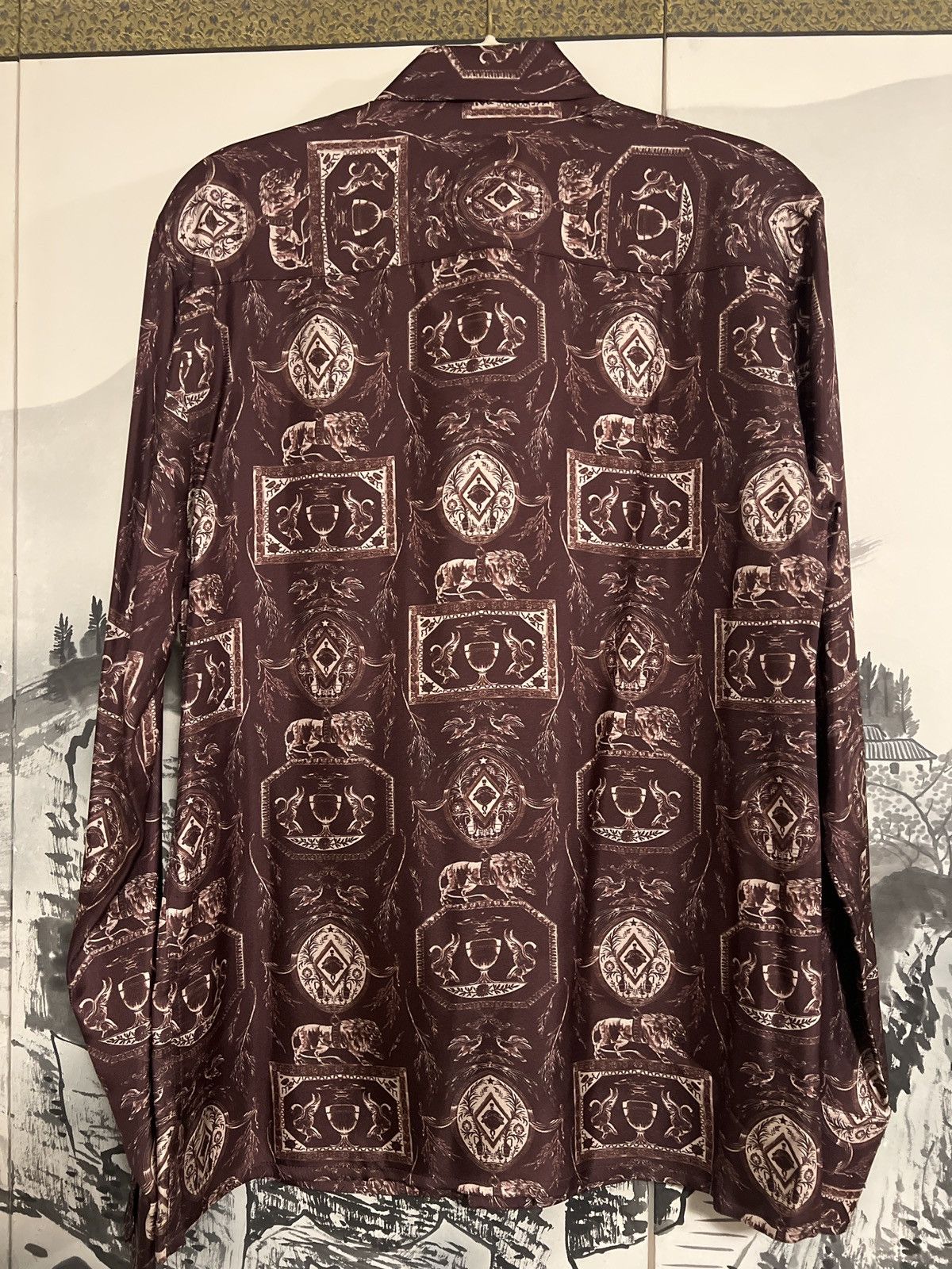 Other Silk Romanesque Graphic Button Down Shirt Size US M / EU 48-50 / 2 - 2 Thumbnail