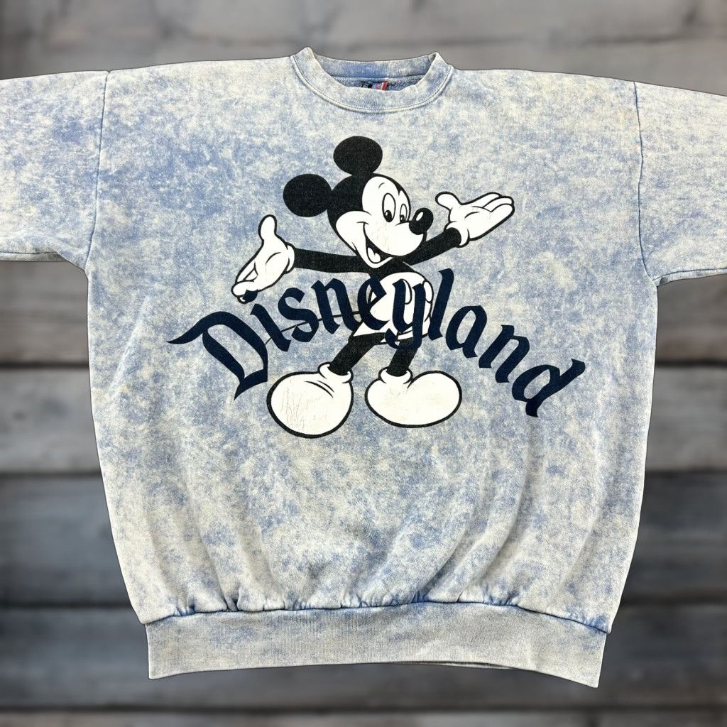 Disney VINTAGE Disney Sweatshirt Mens 2XL Blue Pullover Mickey Mouse 90s Crew Neck Zip 1/2 Zip 1/4 Zip Fleece Graphic Print? Size US XXL / EU 58 / 5 - 1 Thumbnail
