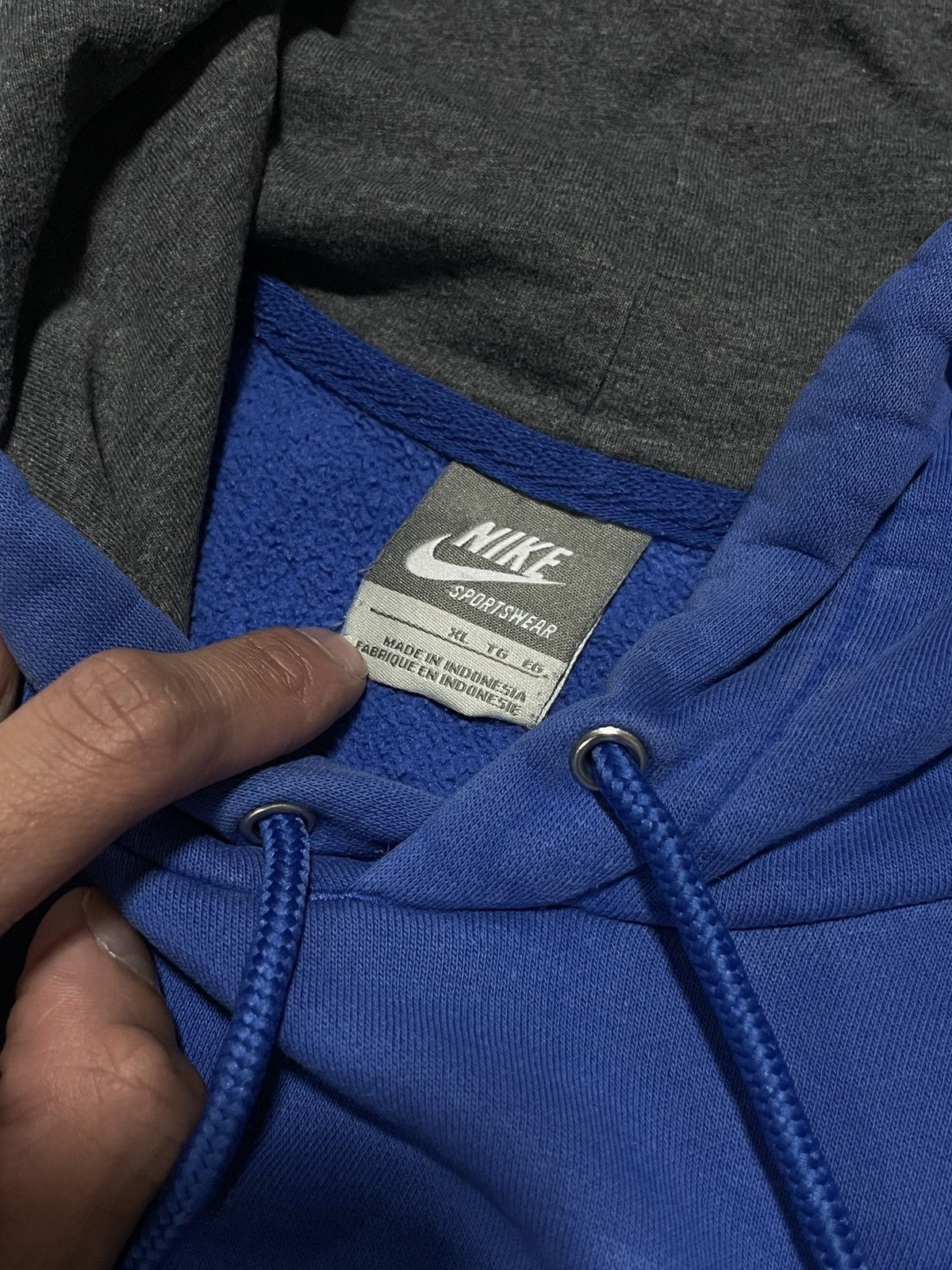 Nike × Vintage Vintage Simple Swoosh Nike Hoodie Size US XL / EU 56 / 4 - 4 Thumbnail