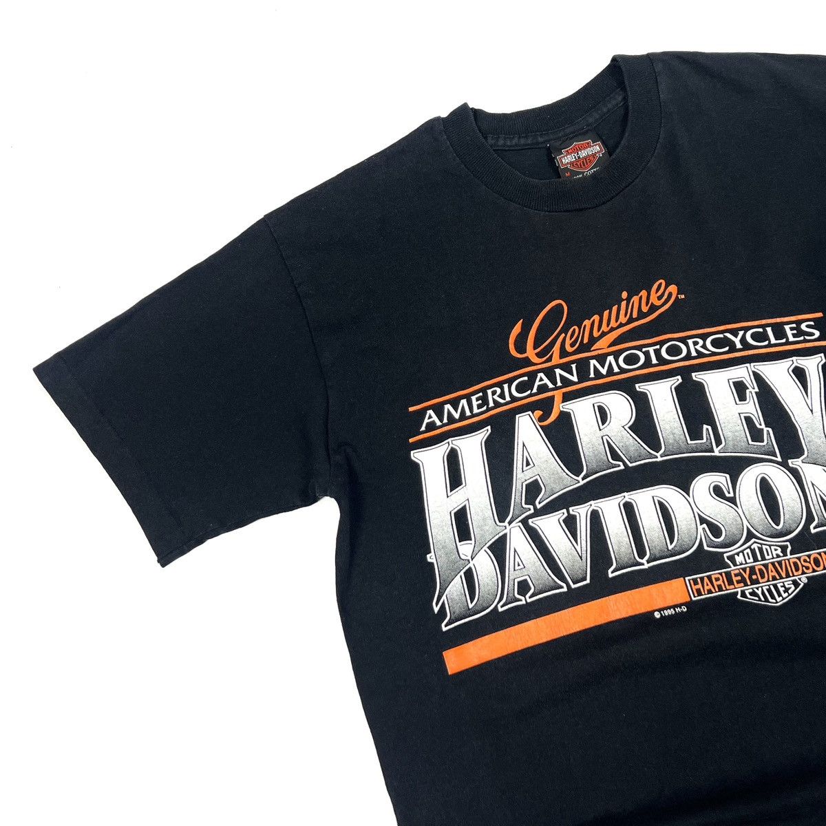 Band Tees × Harley Davidson × Vintage Vintage 1995 Harley Davidson USA Black Cotton Moto T Shirt Size US M / EU 48-50 / 2 - 7 Thumbnail
