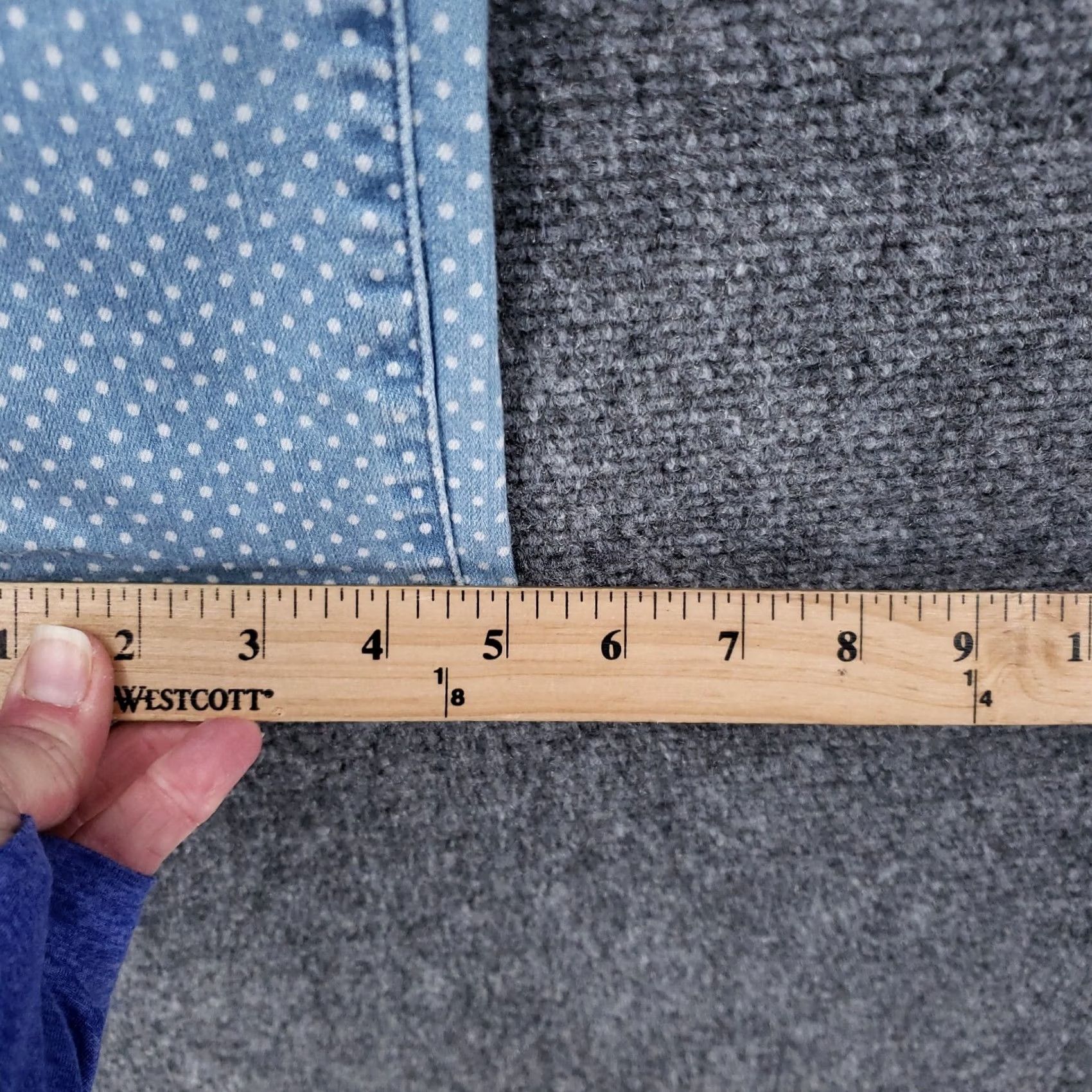Vintage The Limited Jeans Womens 2 Blue Skinny Low Rise Light Wash Polka Dots Zip Fly Size 26" / US 2 / IT 38 - 4 Thumbnail