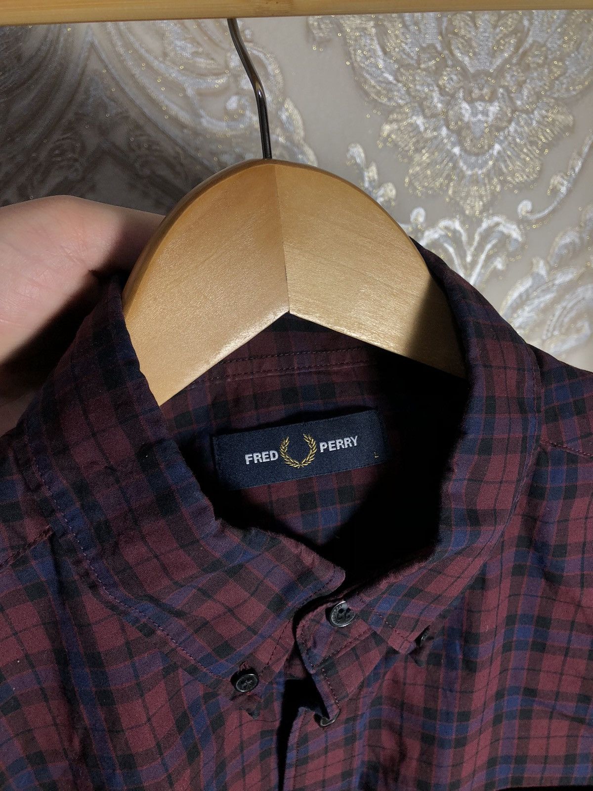 Fred Perry × Vintage VERY RARE FRED PERRY CLASSIC SHIRT FLANNEL LONG SLEEVE DELUX Size US L / EU 52-54 / 3 - 3 Thumbnail