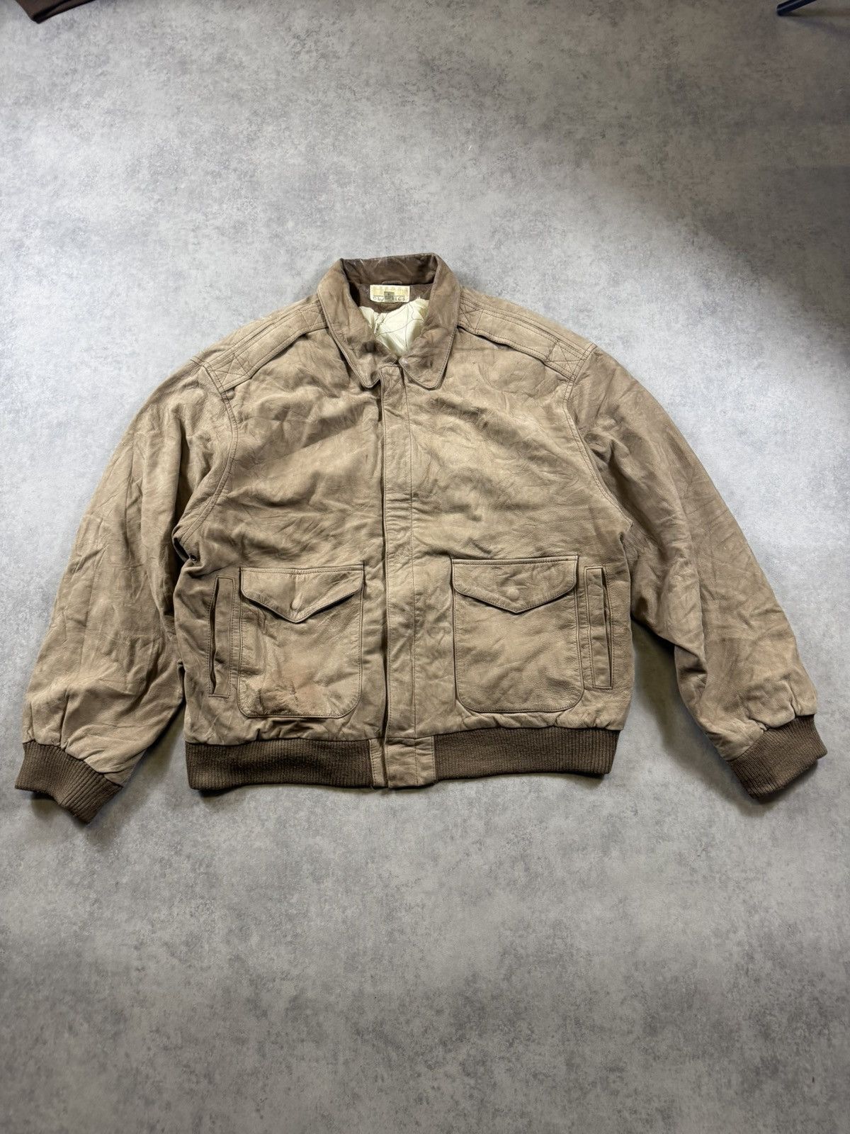 Other Vintage Leather Jacket Size US XL / EU 56 / 4 - 1 Thumbnail