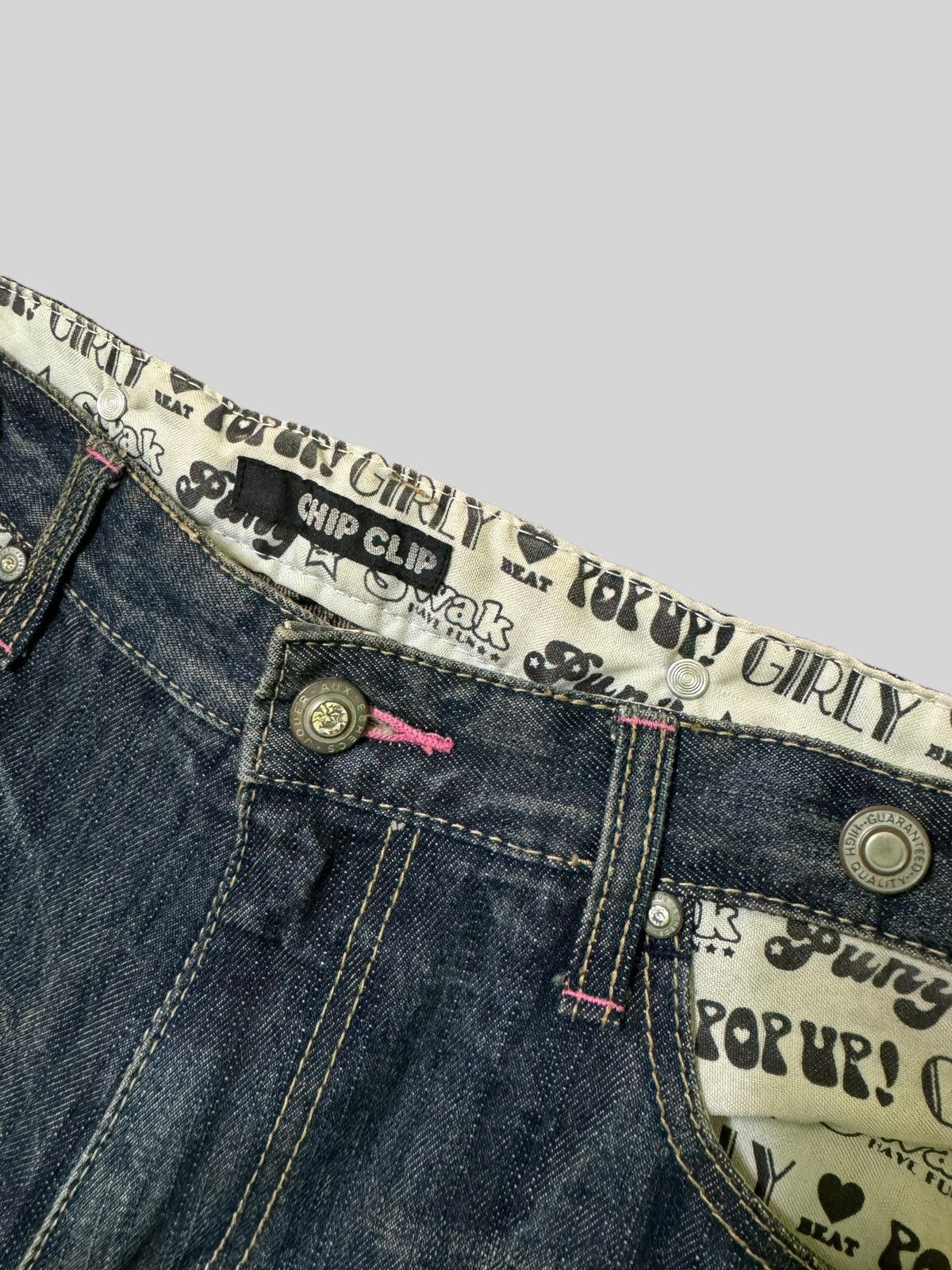 Hysteric Glamour × Japanese Brand Chip Clip Patches Pop up Girly Junya Watanabe Denim Jeans Size US 32 / EU 48 - 10 Thumbnail