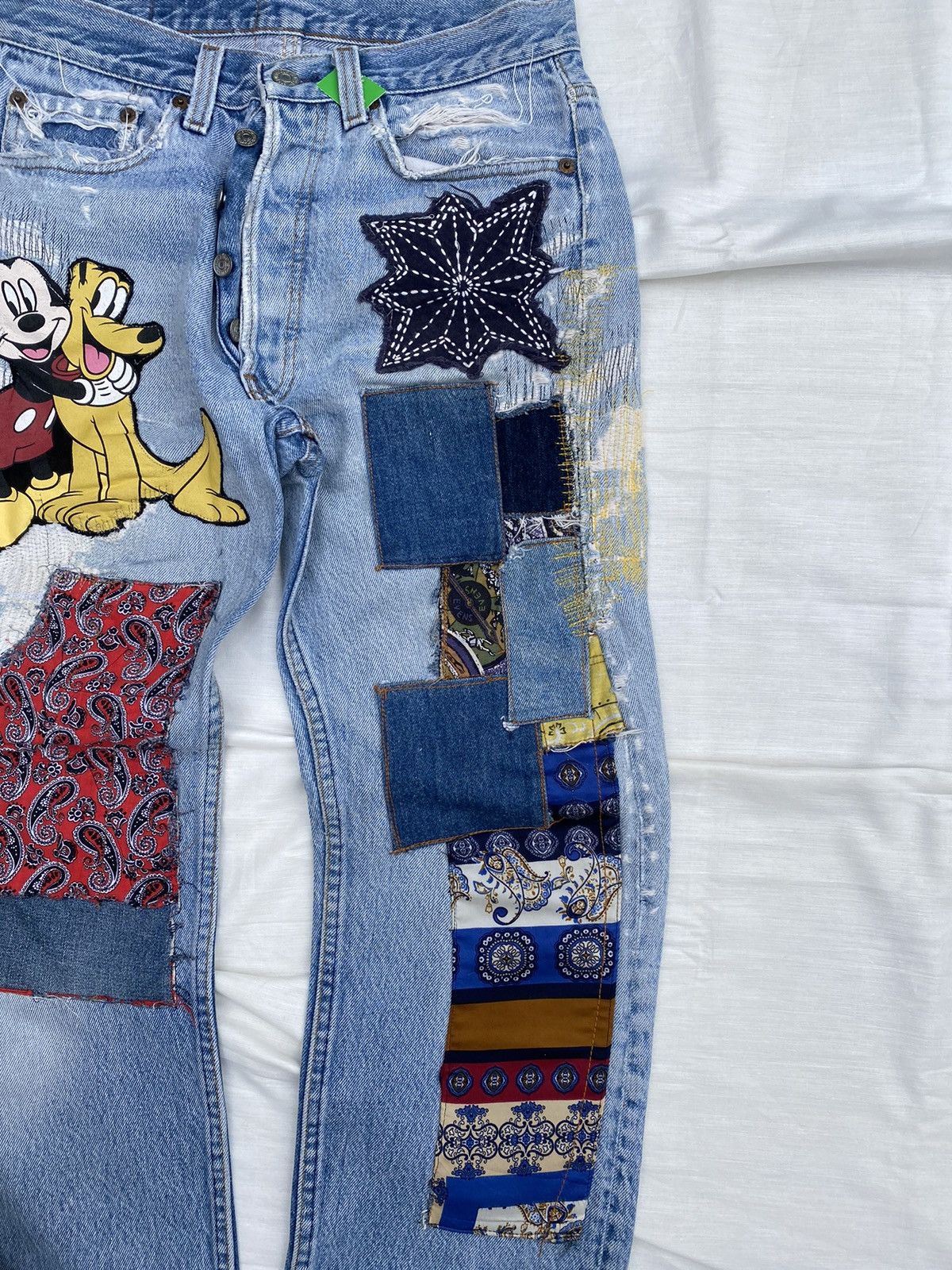 Japanese Brand × Levi's Vintage Clothing Levi's Patchwork Rare 28" Size US 28 / EU 44 - 4 Thumbnail