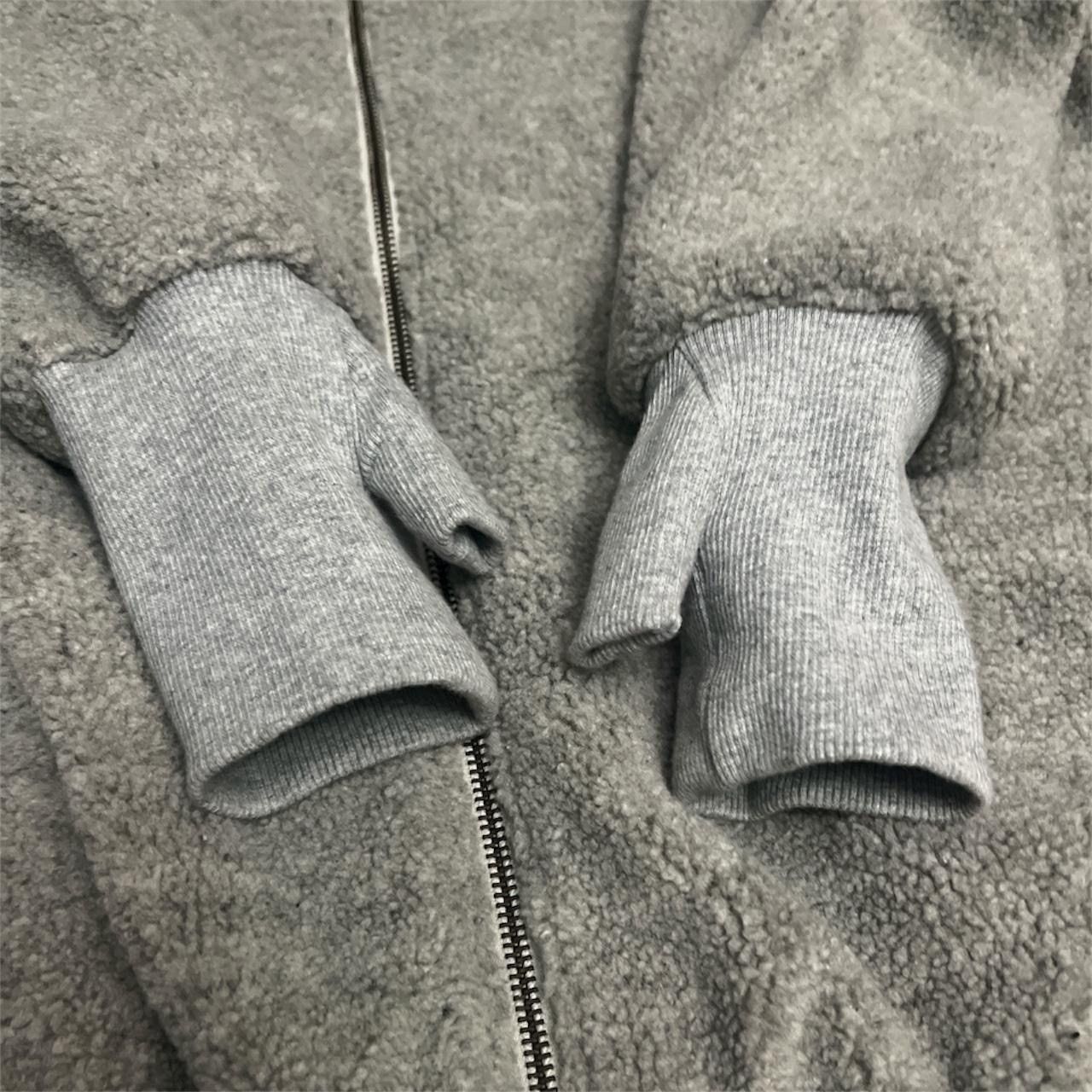 Ne-Net Ne-net Grey Fleece Bear Ear Fur Hoodie Size US L / EU 52-54 / 3 - 3 Thumbnail