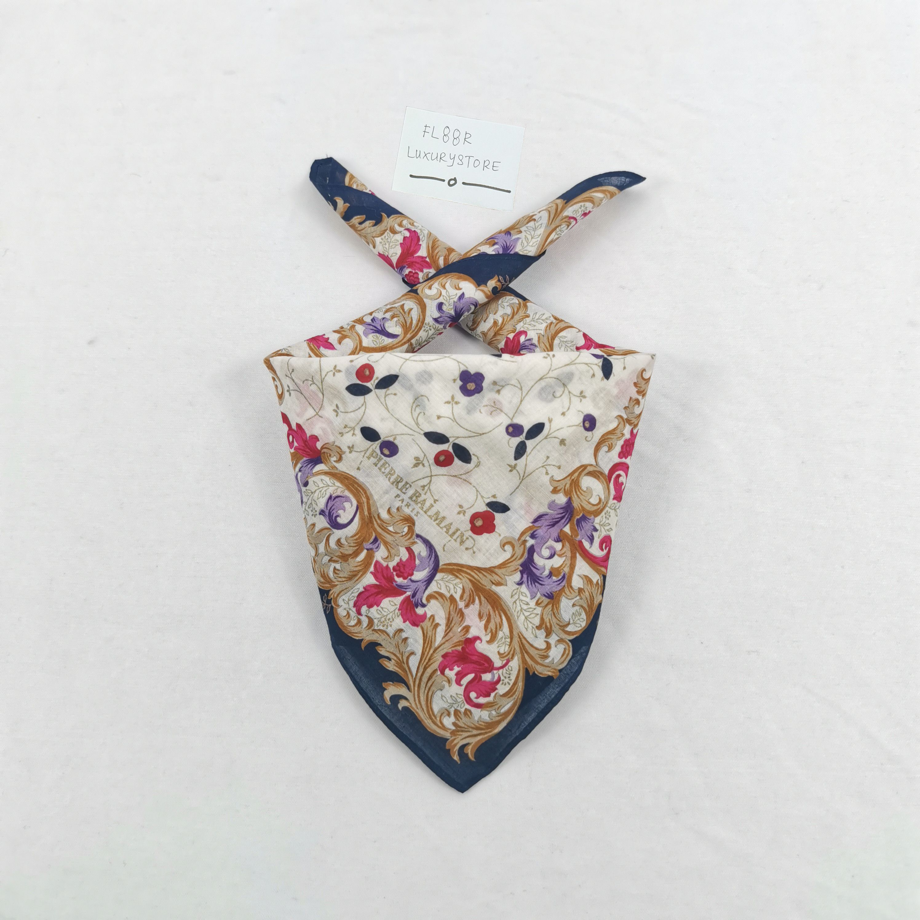 Japanese Brand Vintage Pierre Balmain Handkerchief Neckerchief Bandana Size ONE SIZE - 1 Thumbnail