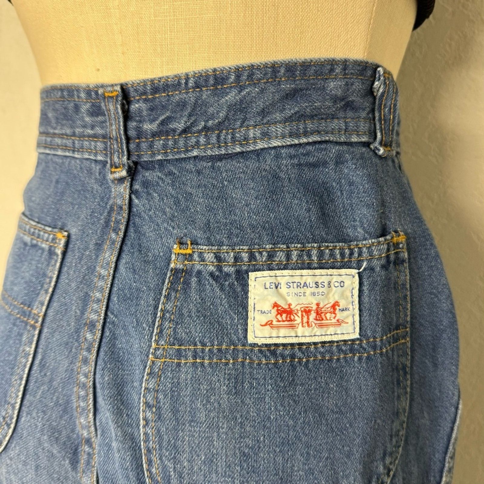 Levi's Vintage 70s Levi’s Wide Leg Jeans High Rise Flare Talon USA Size 30" / US 8 / IT 44 - 10 Thumbnail
