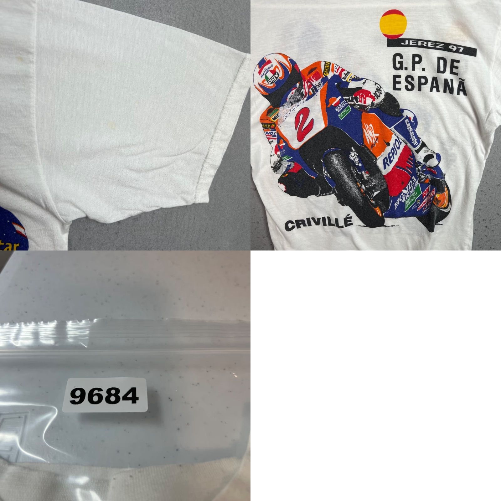 Vintage VINTAGE 1997 MotoGP Jerez España Checa Criville T-Shirt Men Medium White Sports Fans Europe Size US M / EU 48-50 / 2 - 8 Thumbnail