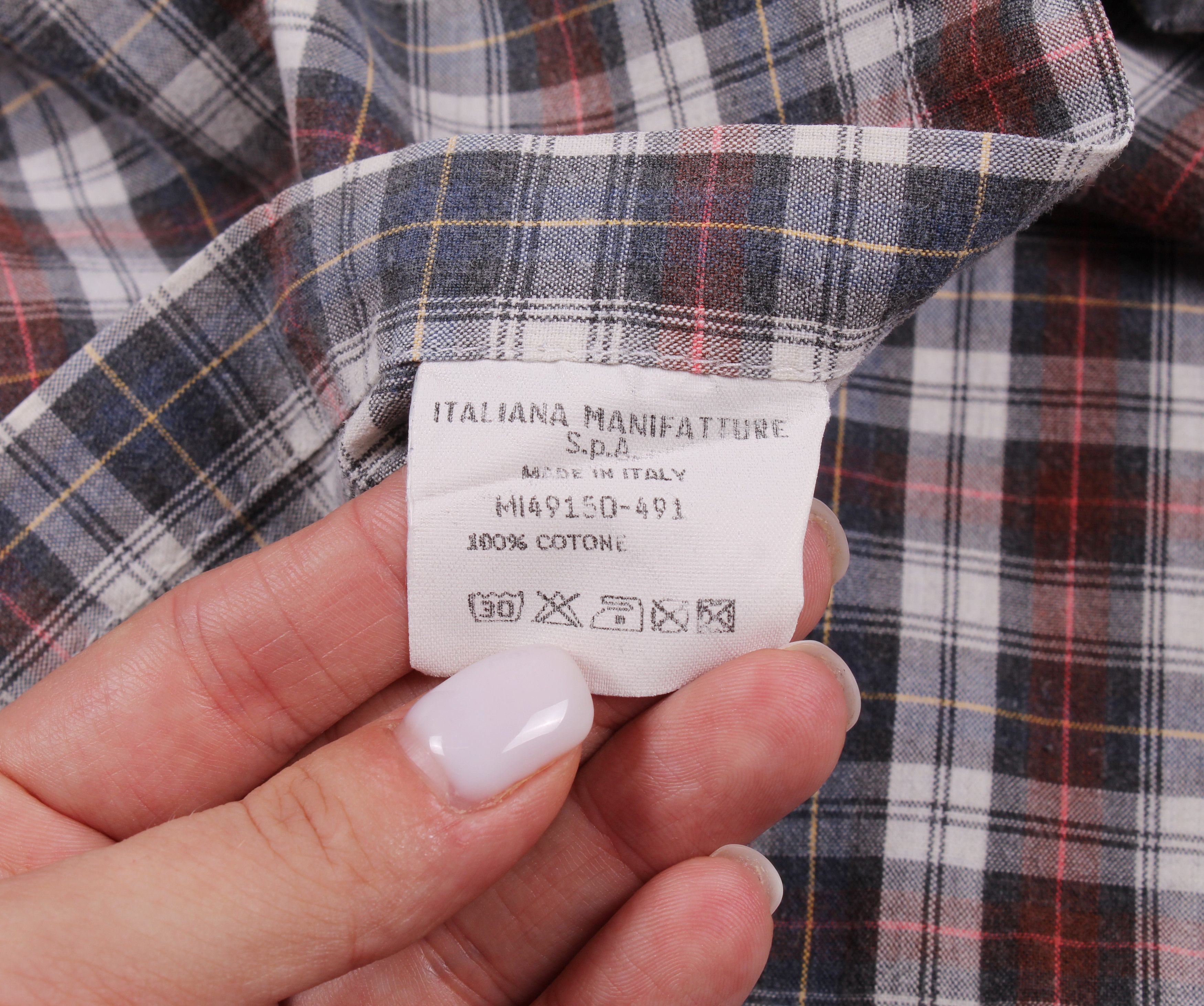 Valentino × Vintage Vintage 90's Valentino Jeans Checkered Shirt Size US L / EU 52-54 / 3 - 6 Thumbnail