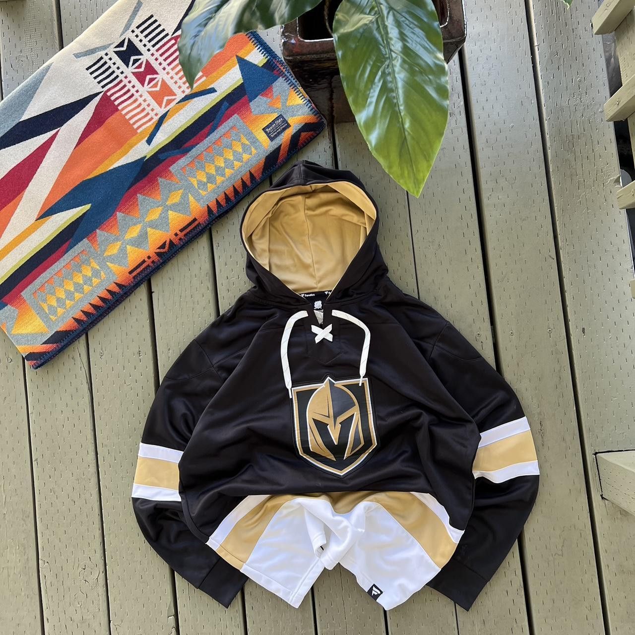 NHL × Vintage Vegas Golden Knights Hockey Pullover Hoodie Size US XL / EU 56 / 4 - 1 Thumbnail