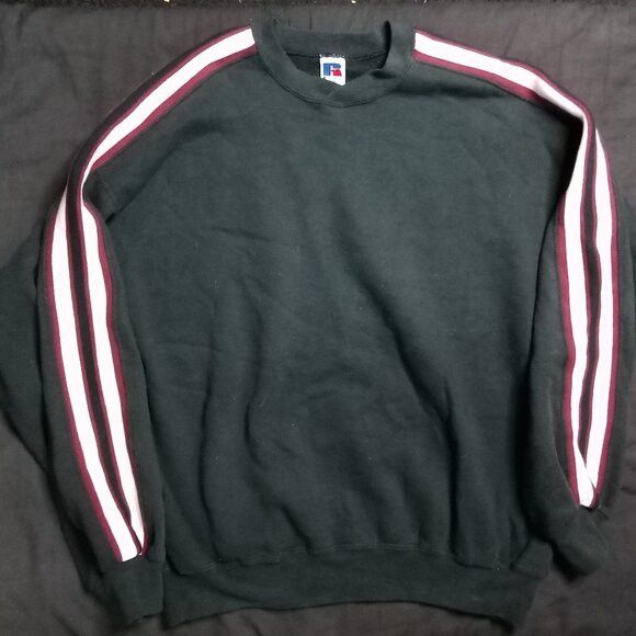 Russell Athletic Vintage 90s Russell Athletic Striped Crewneck Sweatshirt Size US XL / EU 56 / 4 - 2 Thumbnail