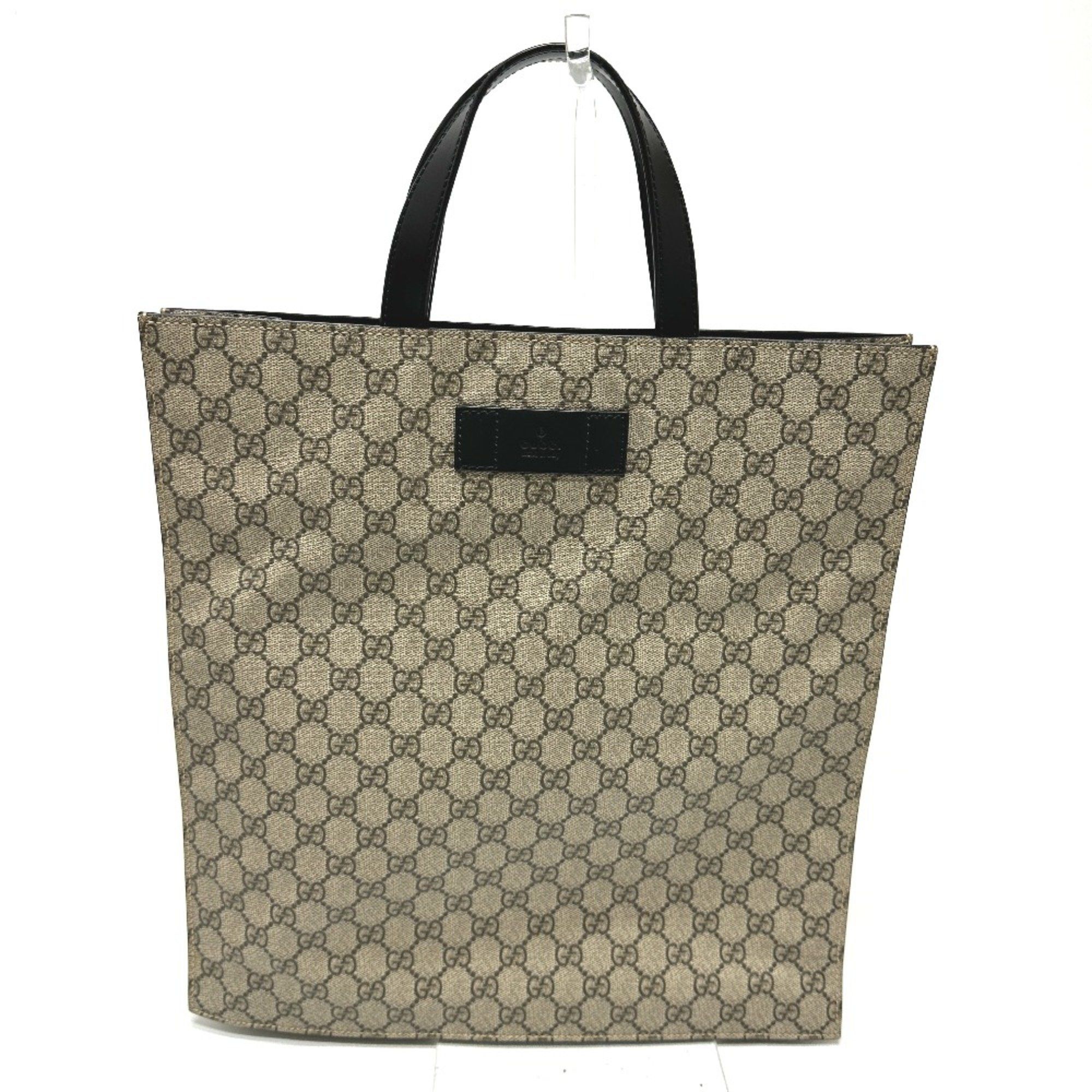 Gucci Gucci 456217 GG Hand Bag Tote Bag Beige Black Size ONE SIZE - 1 Thumbnail