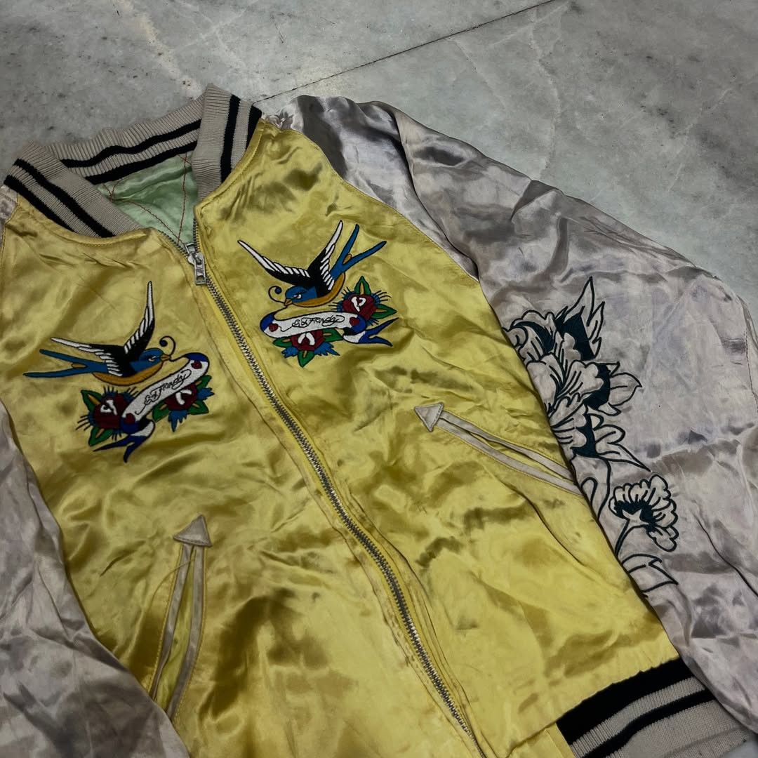 Christian Audigier × Ed Hardy Y2K Christian Audigier 'Ed Hardy' Sukajan Jacket Size US S / EU 44-46 / 1 - 2 Thumbnail