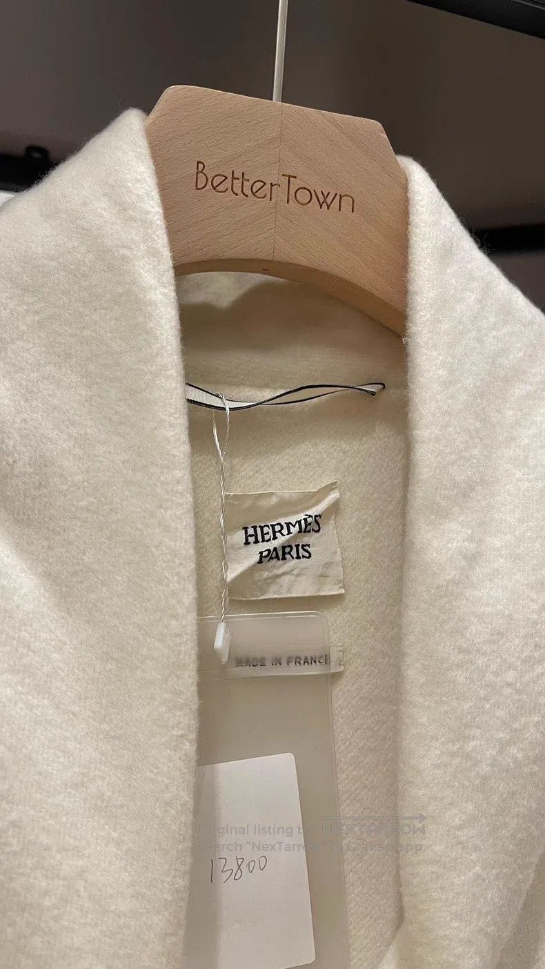 Hermes Hermes Beige Pure Cashmere Short Trench Coat Size XXS / US 00 / IT 34 - 3 Thumbnail