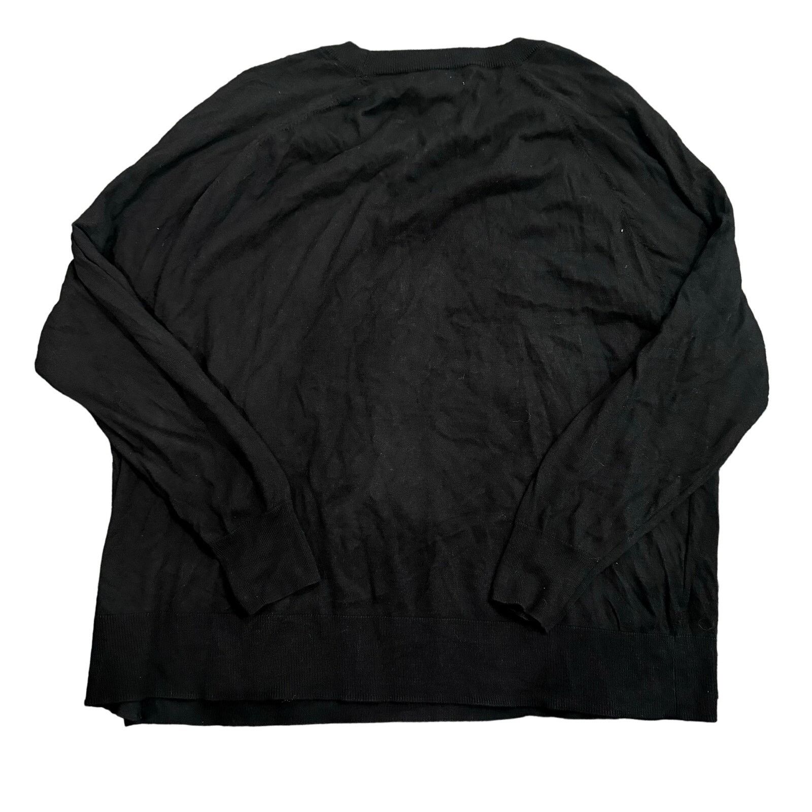 Mango MANGO Scoop Neck Lightweight Sweater in Black, Size 3XL Size 3XL / US 20-22 - 3 Thumbnail