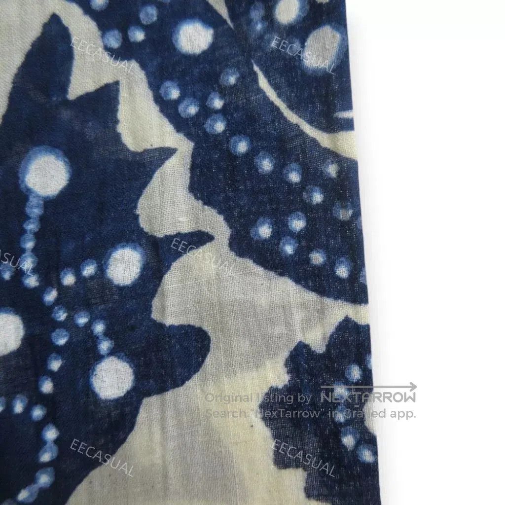 45rpm Handmade Indigo Print Shirt from India. Size M / US 6-8 / IT 42-44 - 6 Thumbnail