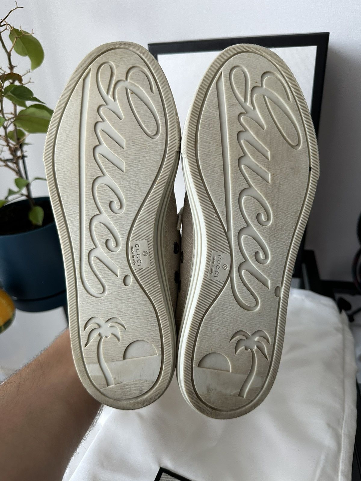 Gucci Gucci Wmns GG Low 'Cotton Washed - White' sneakers Size US 7.5 / IT 37.5 - 6 Thumbnail