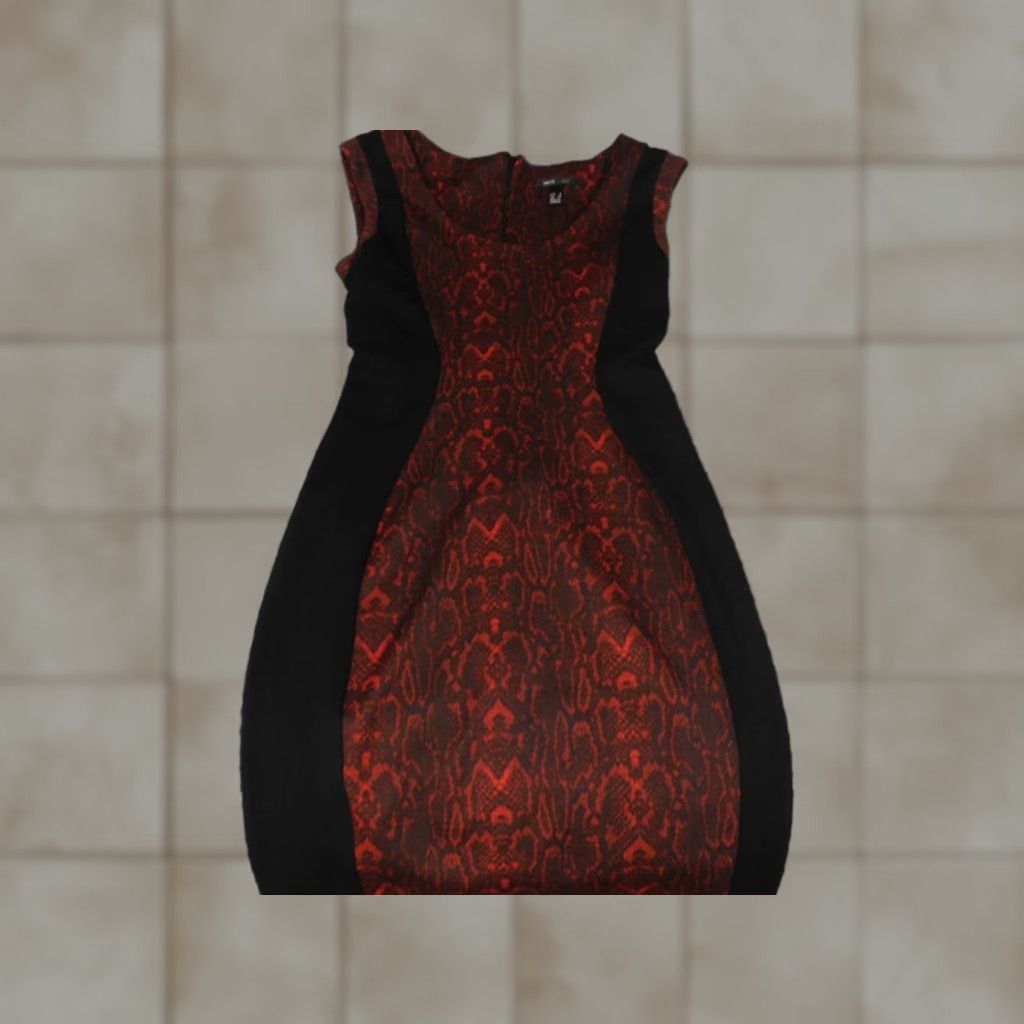 Mango Mango dress XS Red Womens A-line Zip animal print Designer Long Sleeveless Size XS / US 0-2 / IT 36-38 - 1 Thumbnail