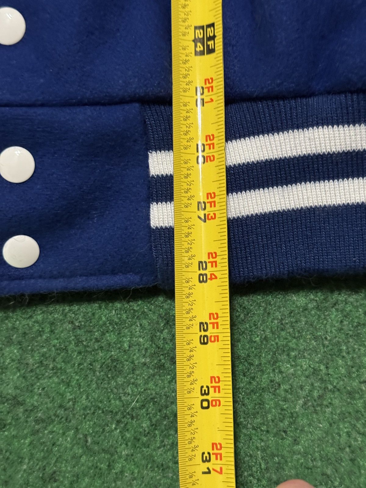 Holloway × Vintage Vintage 90s Fort Levouf Football Blank L/XL Varisty Jacket Size US L / EU 52-54 / 3 - 6 Thumbnail