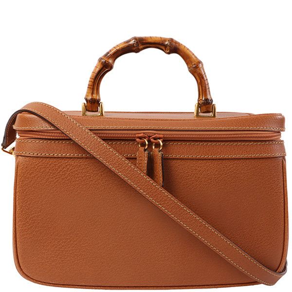 image of Gucci Bamboo 2Way Cosmetic Box Vanity Brown, Women's
