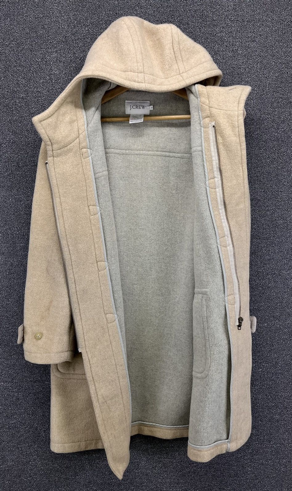 J.Crew Vintage J.Crew Luxury Hoodie Duffle Coat Wool Long Jacket Size US S / EU 44-46 / 1 - 9 Thumbnail