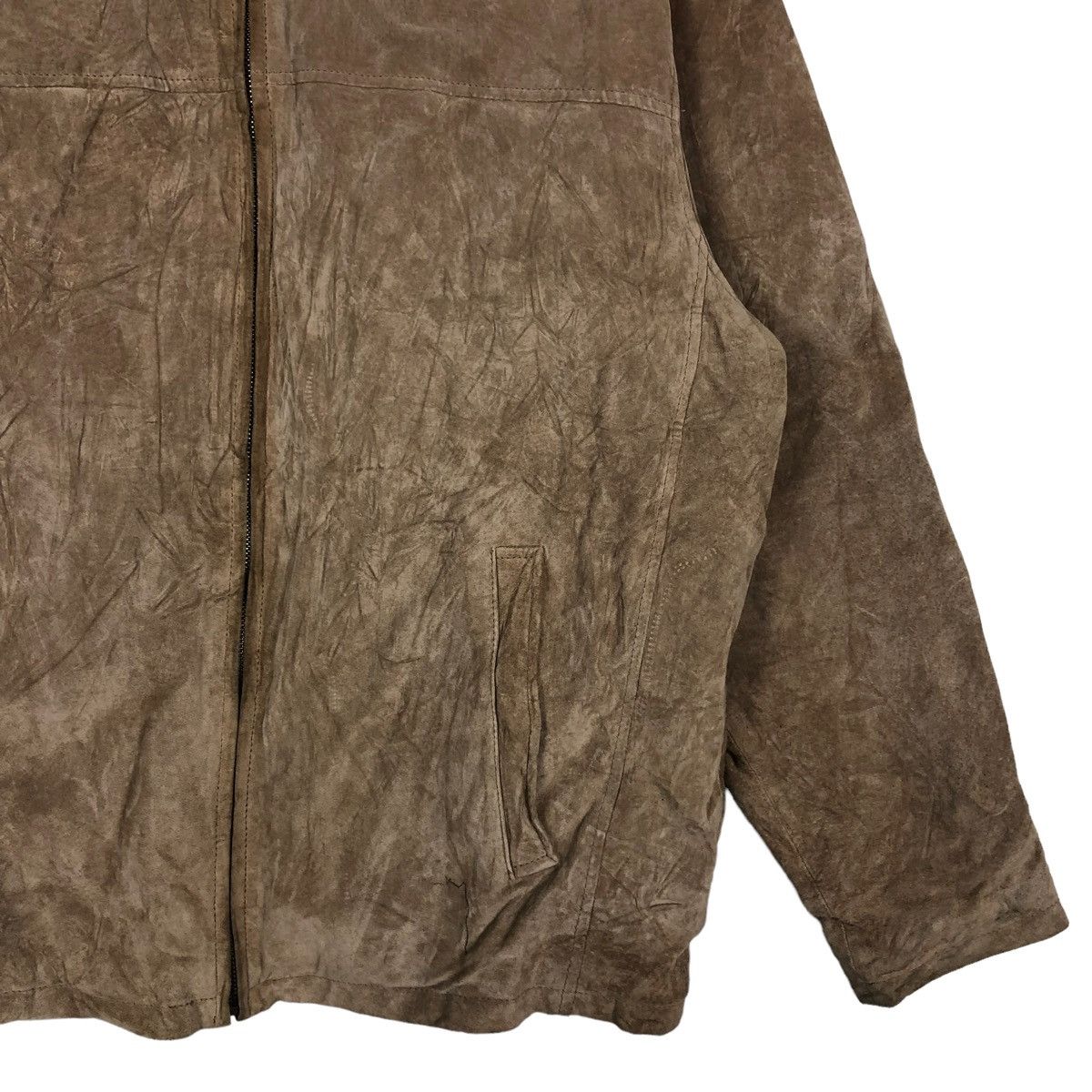 Genuine Leather 🔥90’s Vintage Genuine Leather Jacket St John Bay Map Lining Size US M / EU 48-50 / 2 - 5 Thumbnail