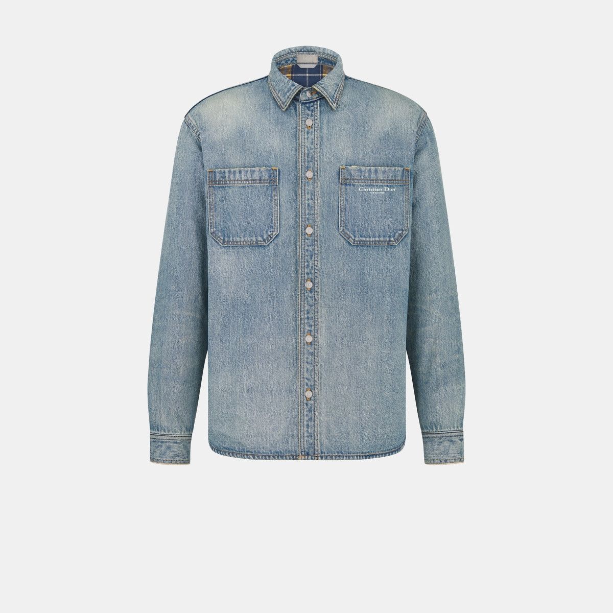 Dior o1bcso1str0326 Overshirt with Checkered Interior in Blue Size US S / EU 44-46 / 1 - 1 Thumbnail