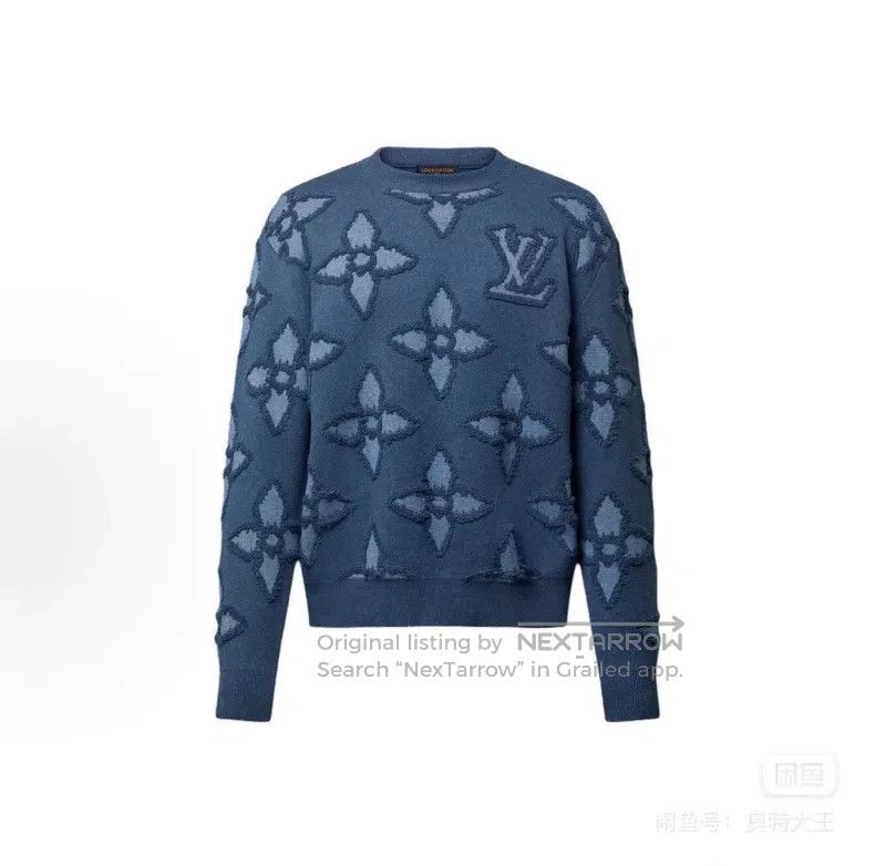 Louis Vuitton Louis Vuitton SS25 three-flower flocked sweater Size US XL / EU 56 / 4 - 1 Thumbnail