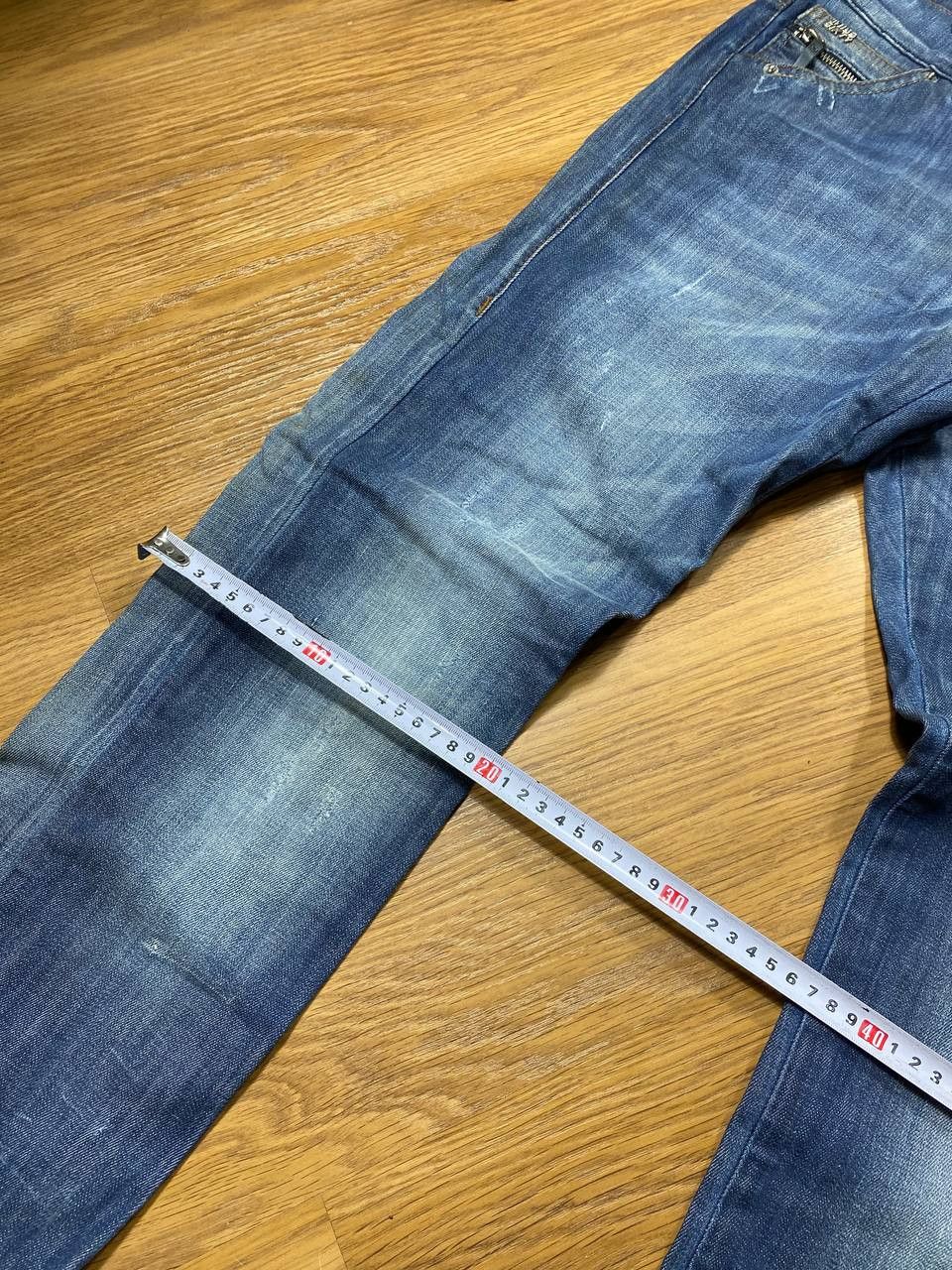 Japanese Brand Crazy Crash Dirty Baggy Faded Jean Japan Avant Garde Style Size US 26 / EU 42 - 17 Thumbnail