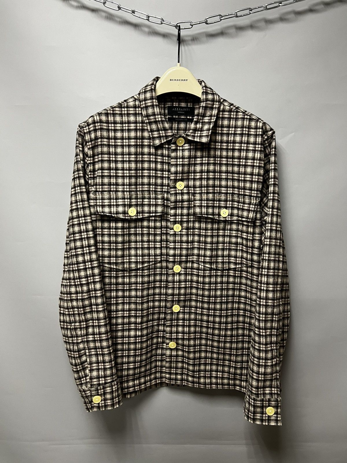 Allsaints AllSaints Burbank Flannel Shirt Button Up Overshirt Size US M / EU 48-50 / 2 - 1 Thumbnail