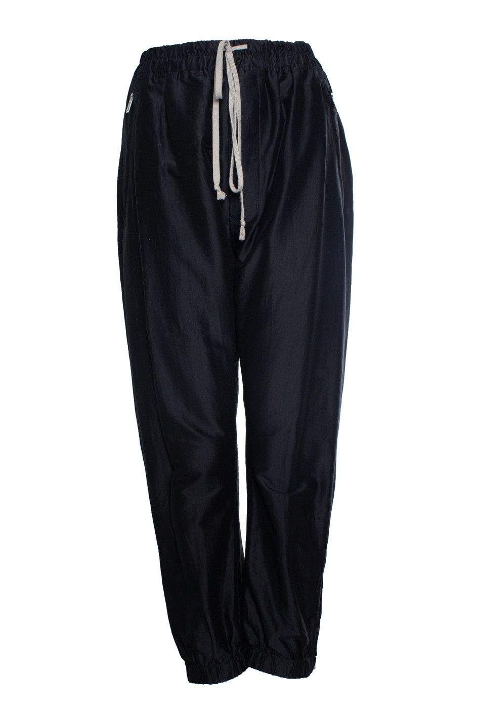 Rick Owens Rick Owens, SS19 Babel satin twill pants in black Size 28" / US 6 / IT 42 - 1 Thumbnail