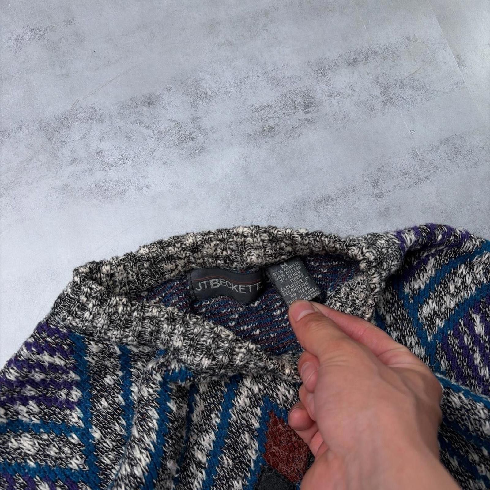 Coogi Vintage 90’s JT Beckett Geometric Knit Coogi Style Sweater Size US M / EU 48-50 / 2 - 6 Thumbnail