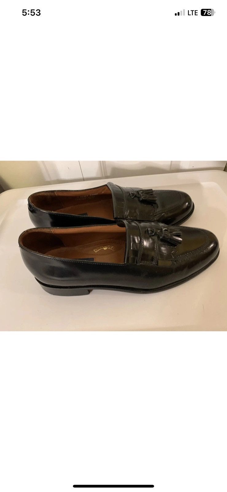 Bostonian Bostonian mens sz 10M loafers tassel black leather slipon Size US 10 / EU 43 - 5 Thumbnail