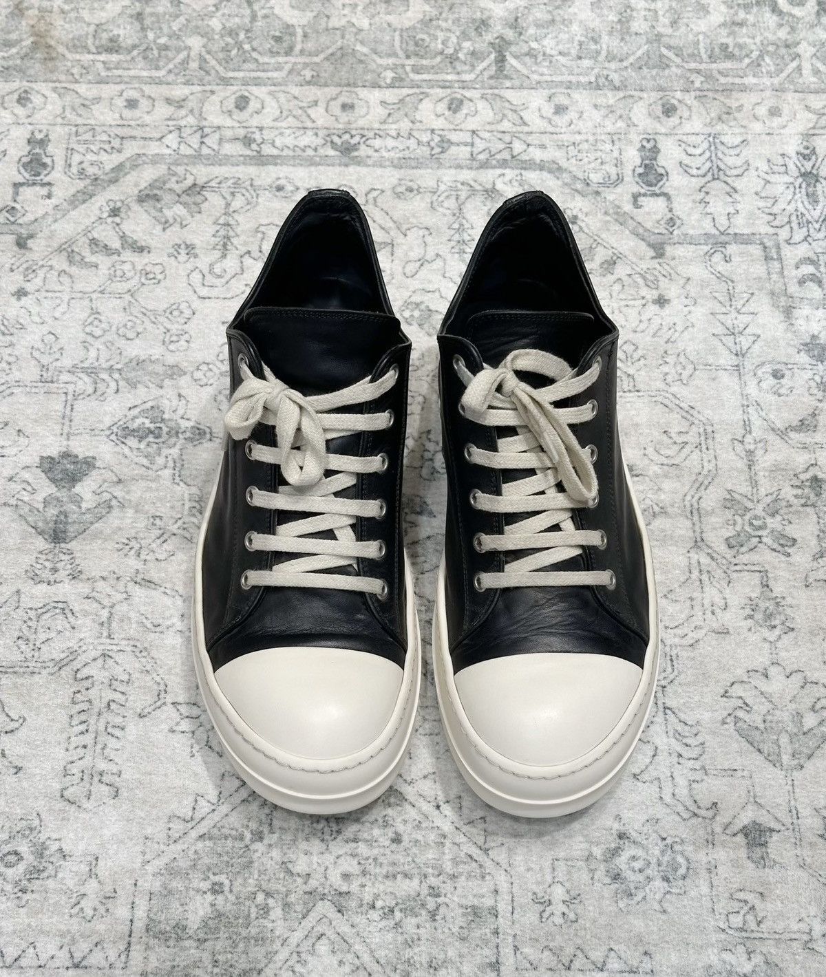 Rick Owens Rick Owens Mainline Leather Low-Top Sneakers Size US 8.5 / EU 41-42 - 1 Thumbnail