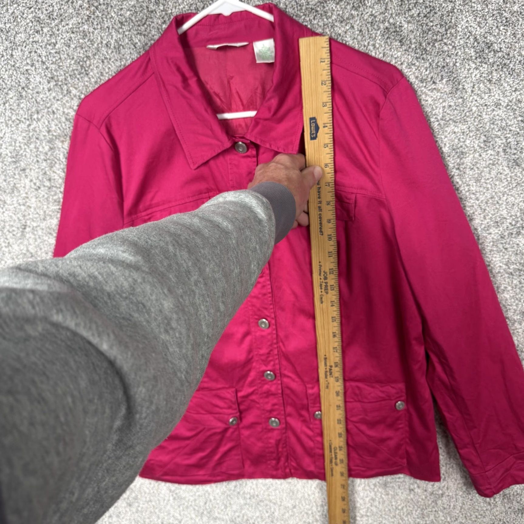 Laura Ashley Laura Ashley Jacket Womens Basic Short Pink Snap Front Lined Pockets Collared Casual Fall Spring Size L / US 10 / IT 46 - 2 Thumbnail