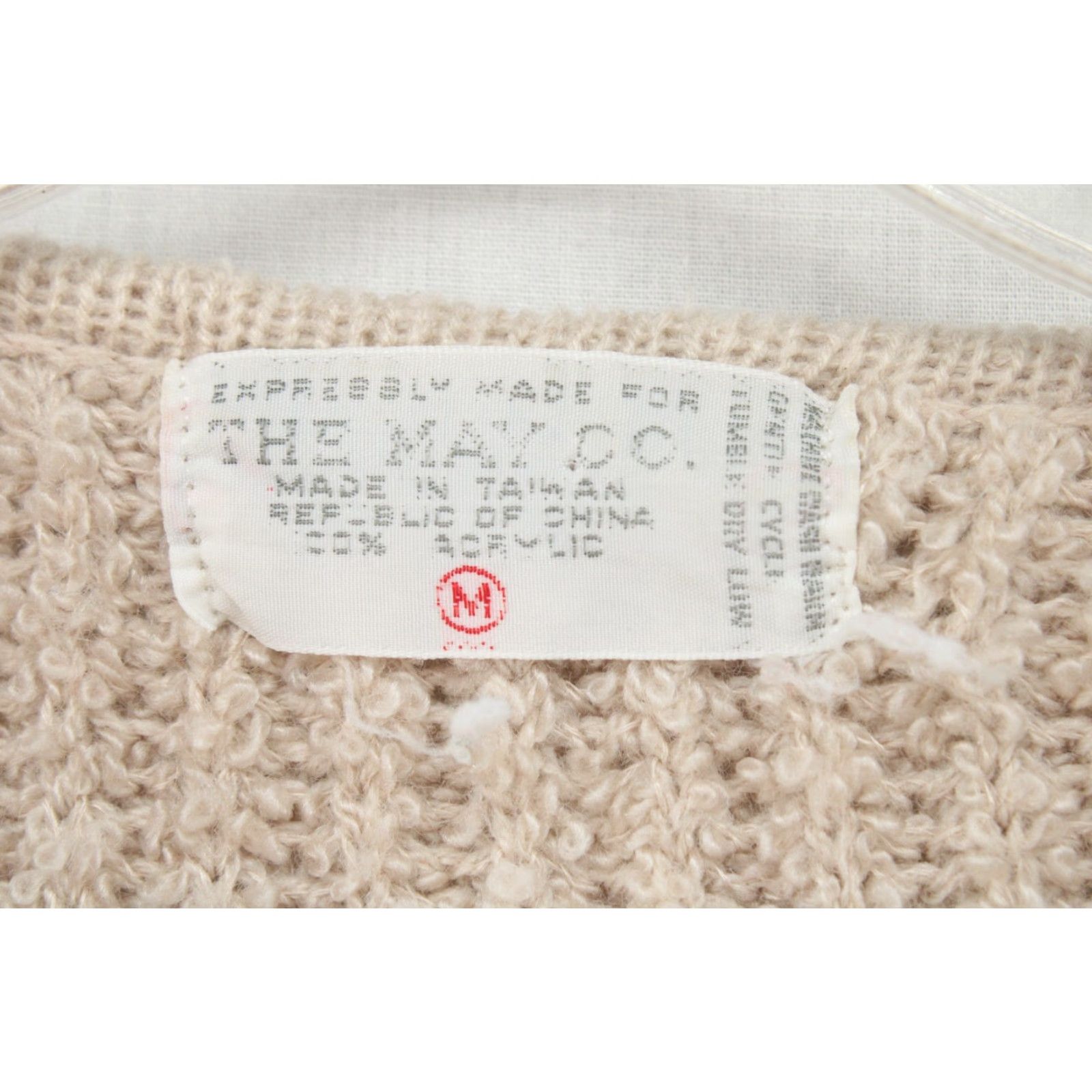 Vintage VINTAGE May Co Cardigan Womens M Beige Boho Grandmacore Old Money 80s 90s Pockets Buttons Womens Size M / US 6-8 / IT 42-44 - 3 Thumbnail
