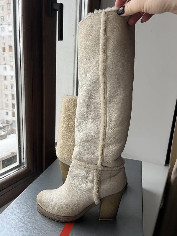 Prada PRADA LEATHER BOOTS WITH FUR Size US 7 / IT 37 - 1 Thumbnail