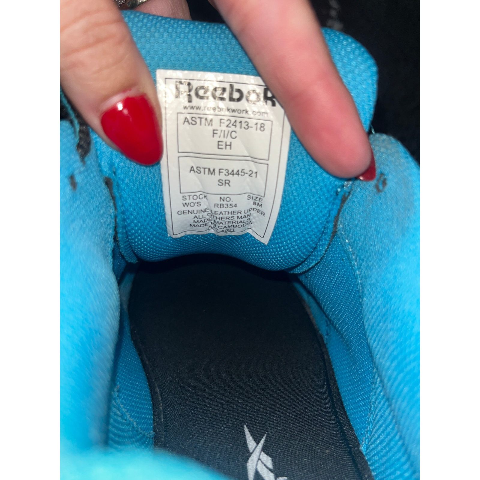 Reebok Reebok Steel Toe EH Guide Cross Trainer Work Shoes Blue 8M Size US 8 / IT 38 - 8 Thumbnail