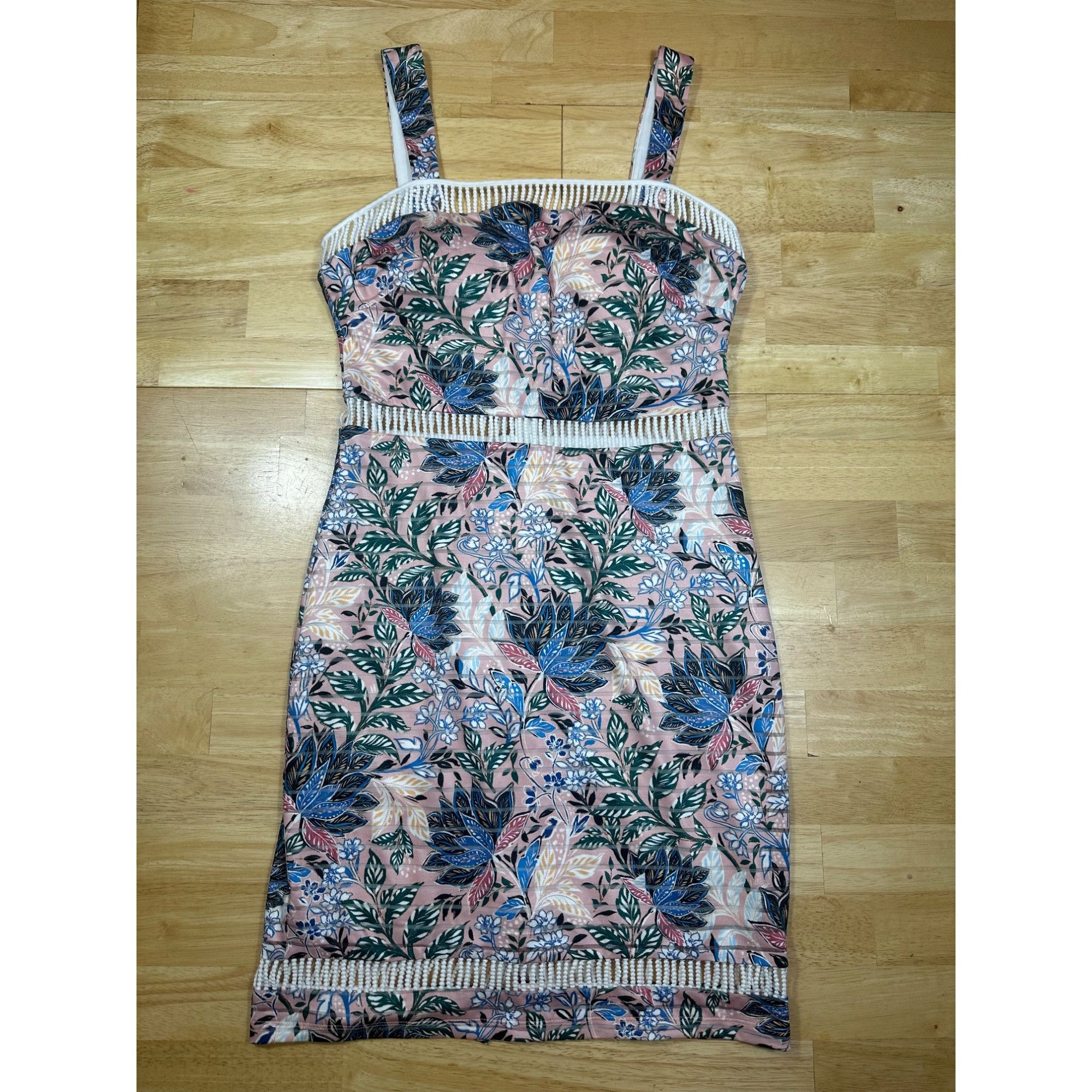 Guess Guess Womens Floral Sleeveless BodyCon Dress Size 8 Size M / US 6-8 / IT 42-44 - 4 Thumbnail