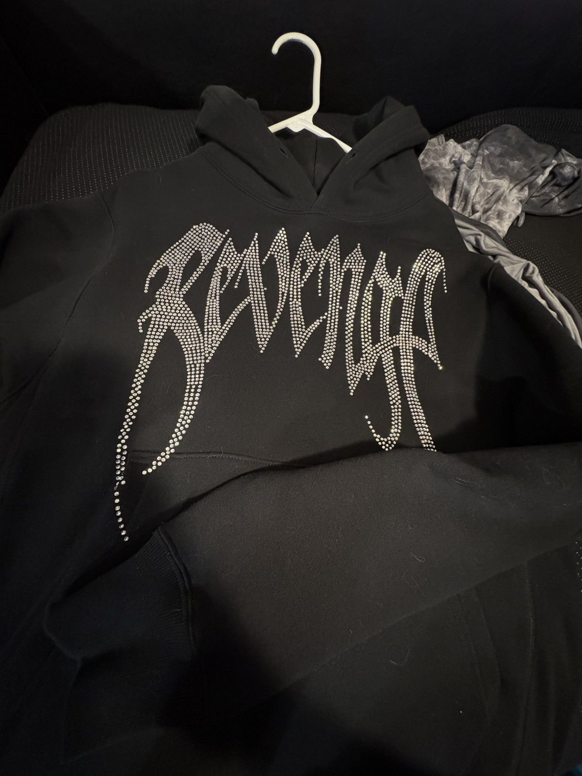 Newest Revenge rinestone hoodie