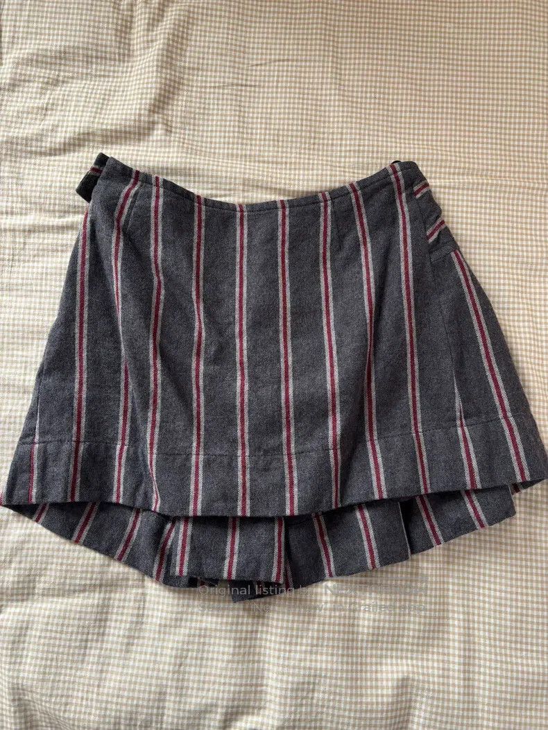 Vivienne Westwood Vivienne Westwood size 3 Rare Gray Red and White Wool Strip Size 24" / US 00 / IT 34 - 2 Thumbnail