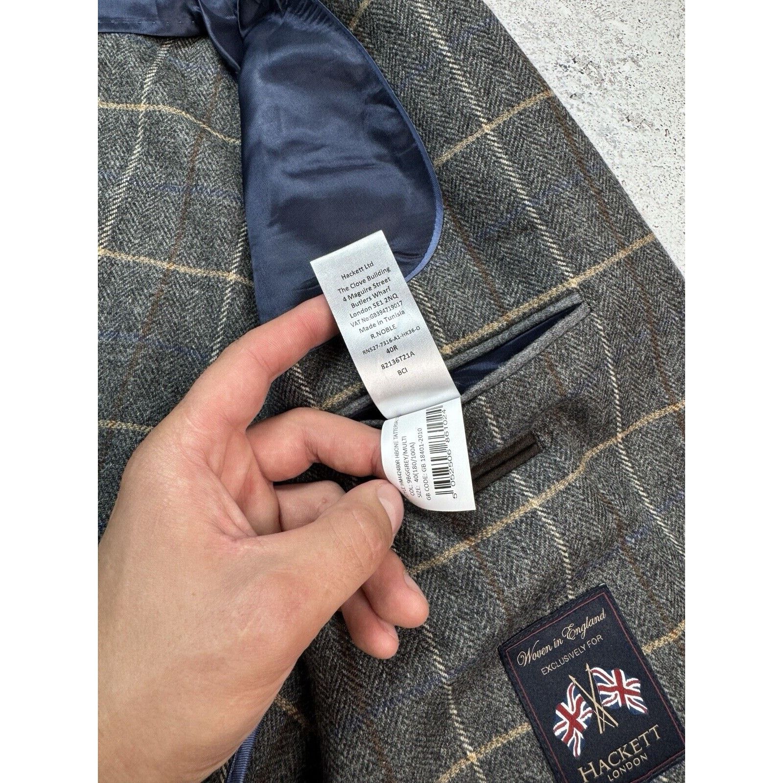 Hackett Hackett London Light Wool Plaid Blazer Jacket Size 40(180) Size 40R - 13 Thumbnail
