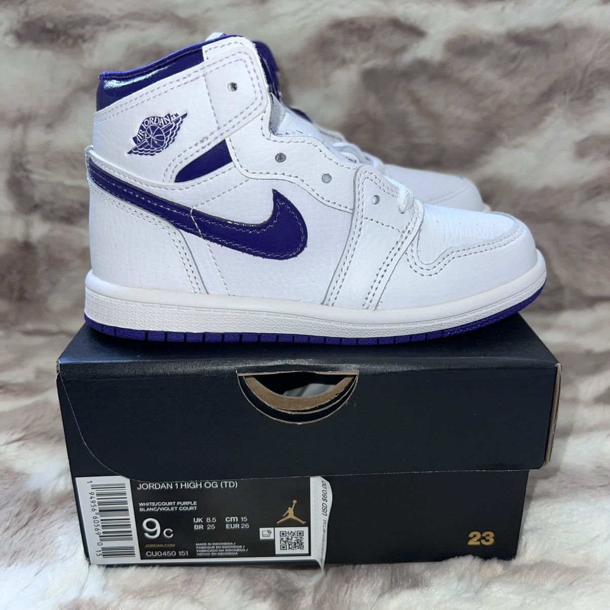 Jordan Brand JORDAN 1 RETRO HIGH COURT PURPLE (2021) (TD) Size US 9 / EU 42 - 1 Thumbnail