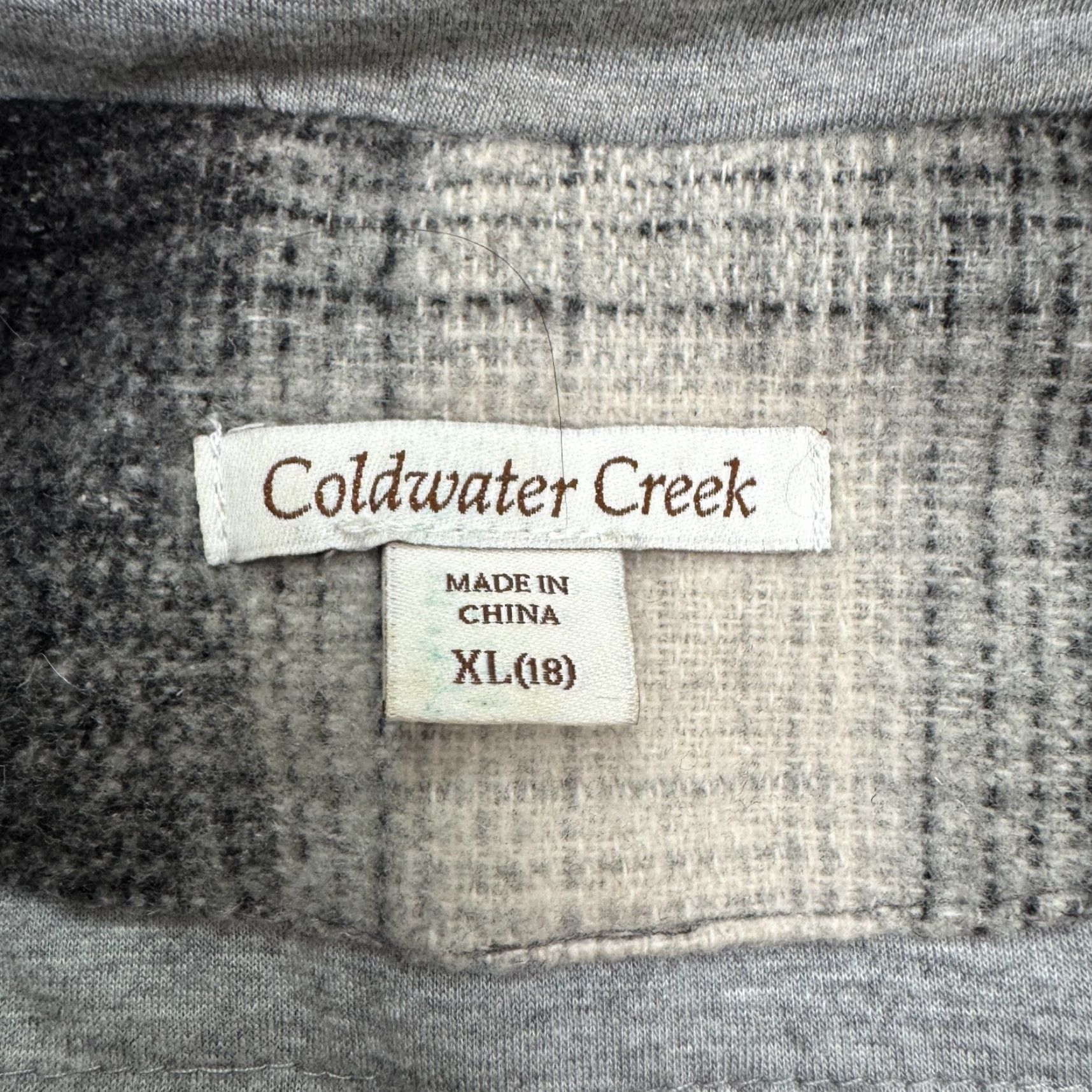 Coldwater Creek Coldwater Creek Vest Full Zip Lined Knitted Wool Gray Womens XL 18 Fair Isle Jacket Size XL / US 12-14 / IT 48-50 - 6 Thumbnail
