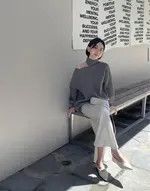 Japanese Brand × Vintage Women Hollow Out One Shoulder Sexy Sweater Size ONE SIZE - 4 Thumbnail