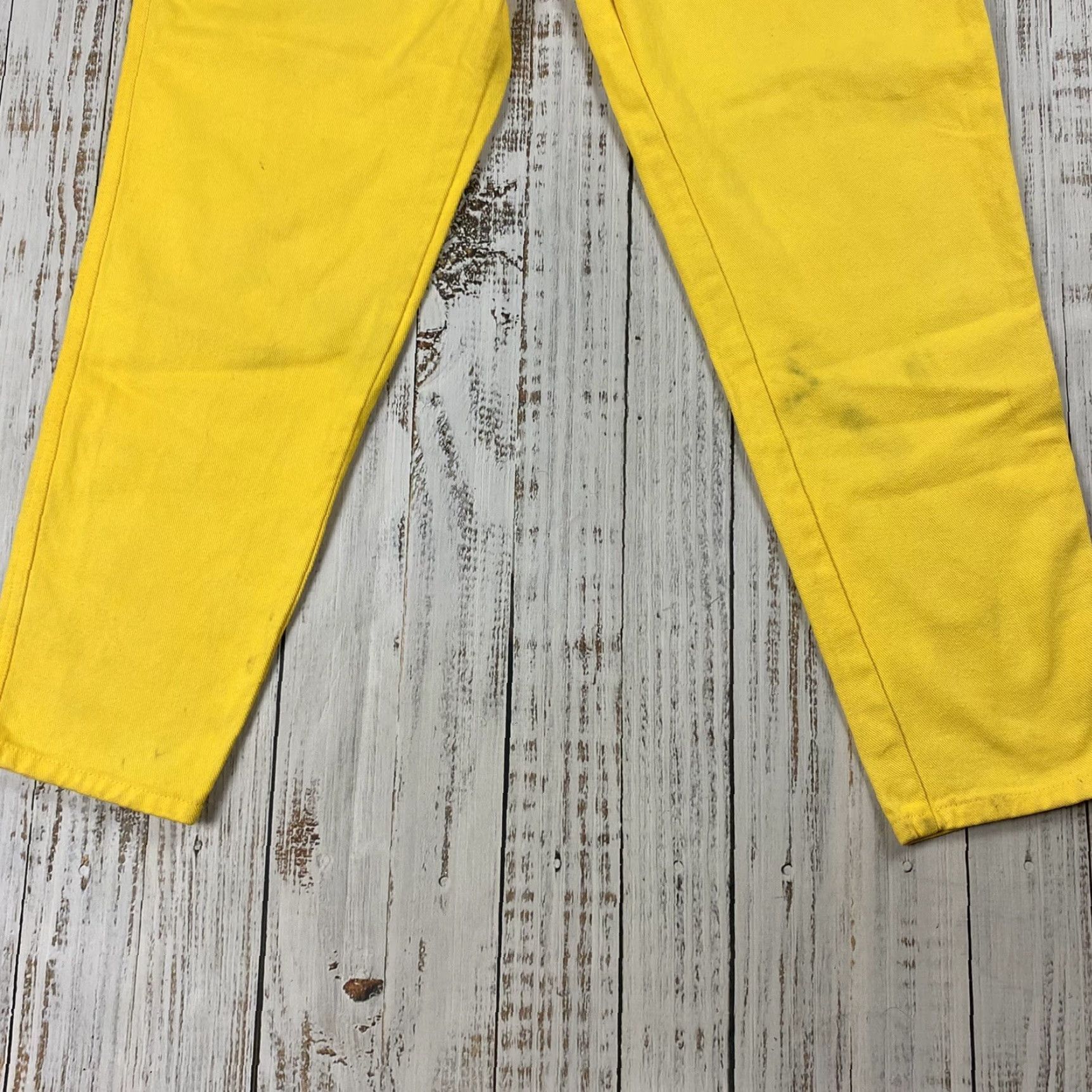 Vintage VINTAGE Gitano Jeans WOMENS High Waist MOM Tapered Leg Yellow 14 Pants 5-Pocket Denim Slim/Regular Fit 80s 90s Womens Size 36" / US 14 / IT 50 - 3 Thumbnail